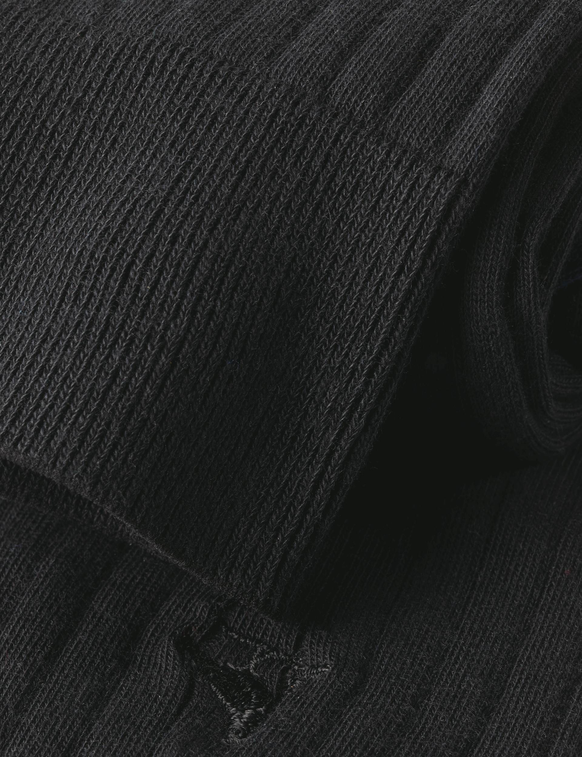 Black cotton rib socks 2
