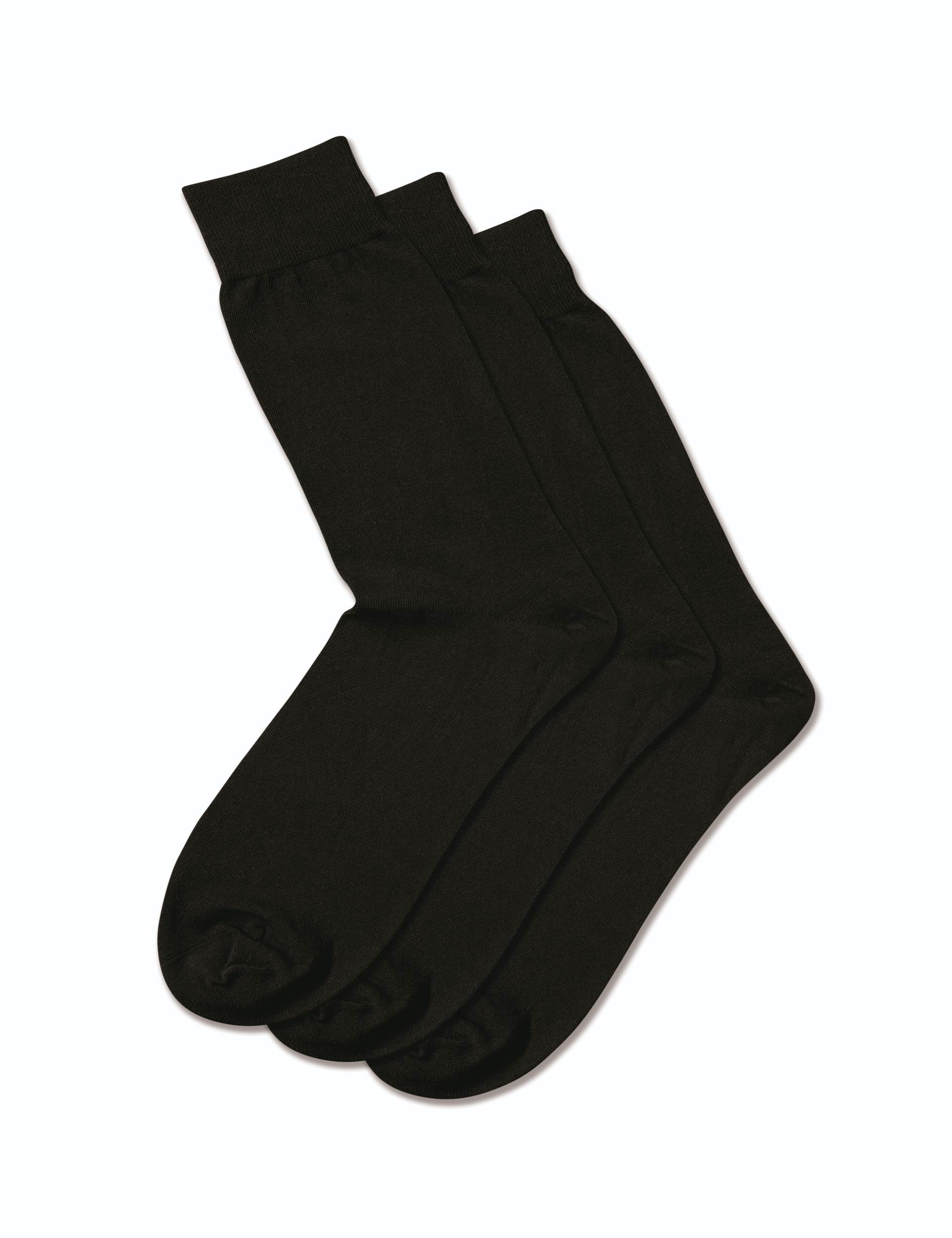 Black cotton rich socks- 3 pair multipack