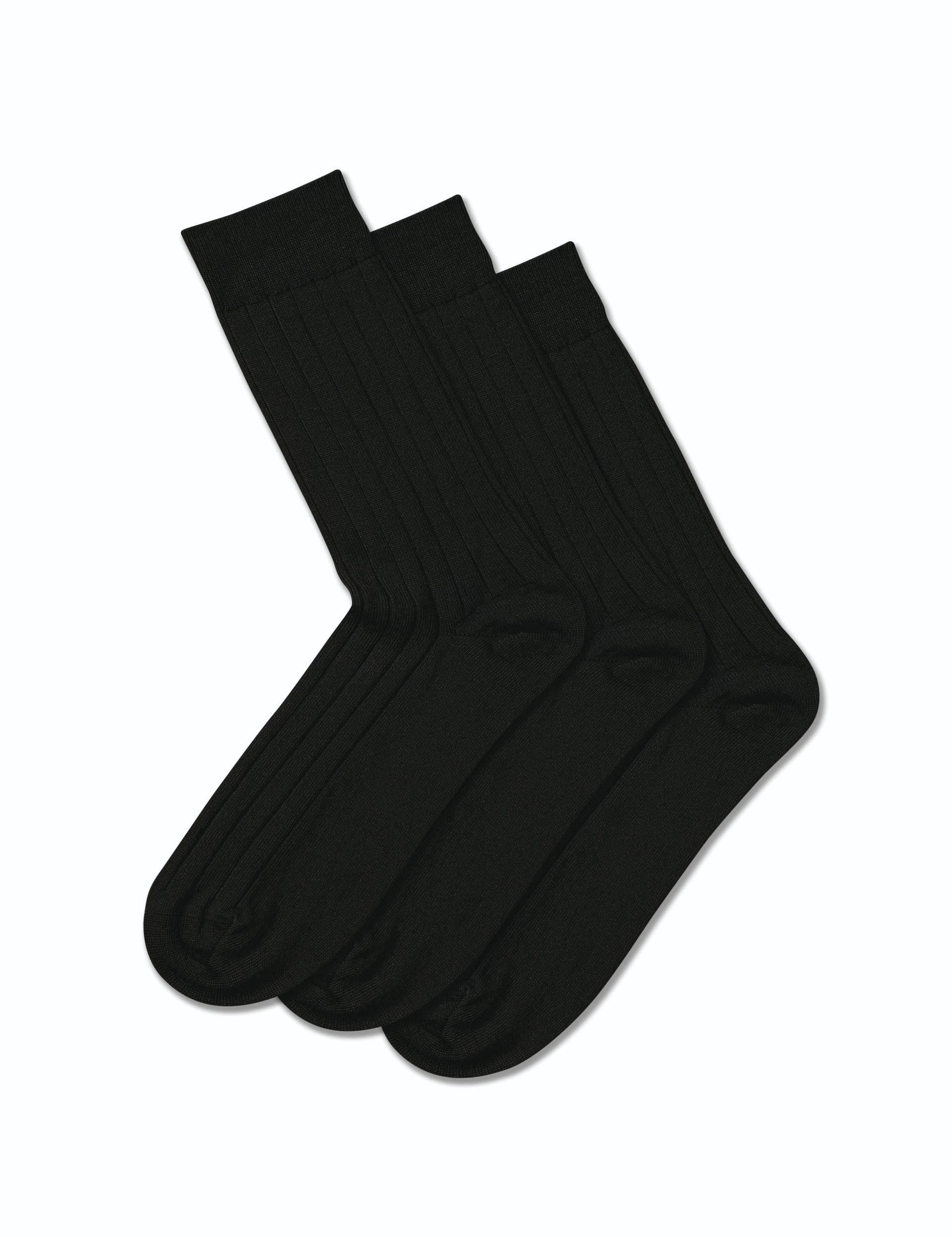 Black merino wool socks- 3 pair multipack