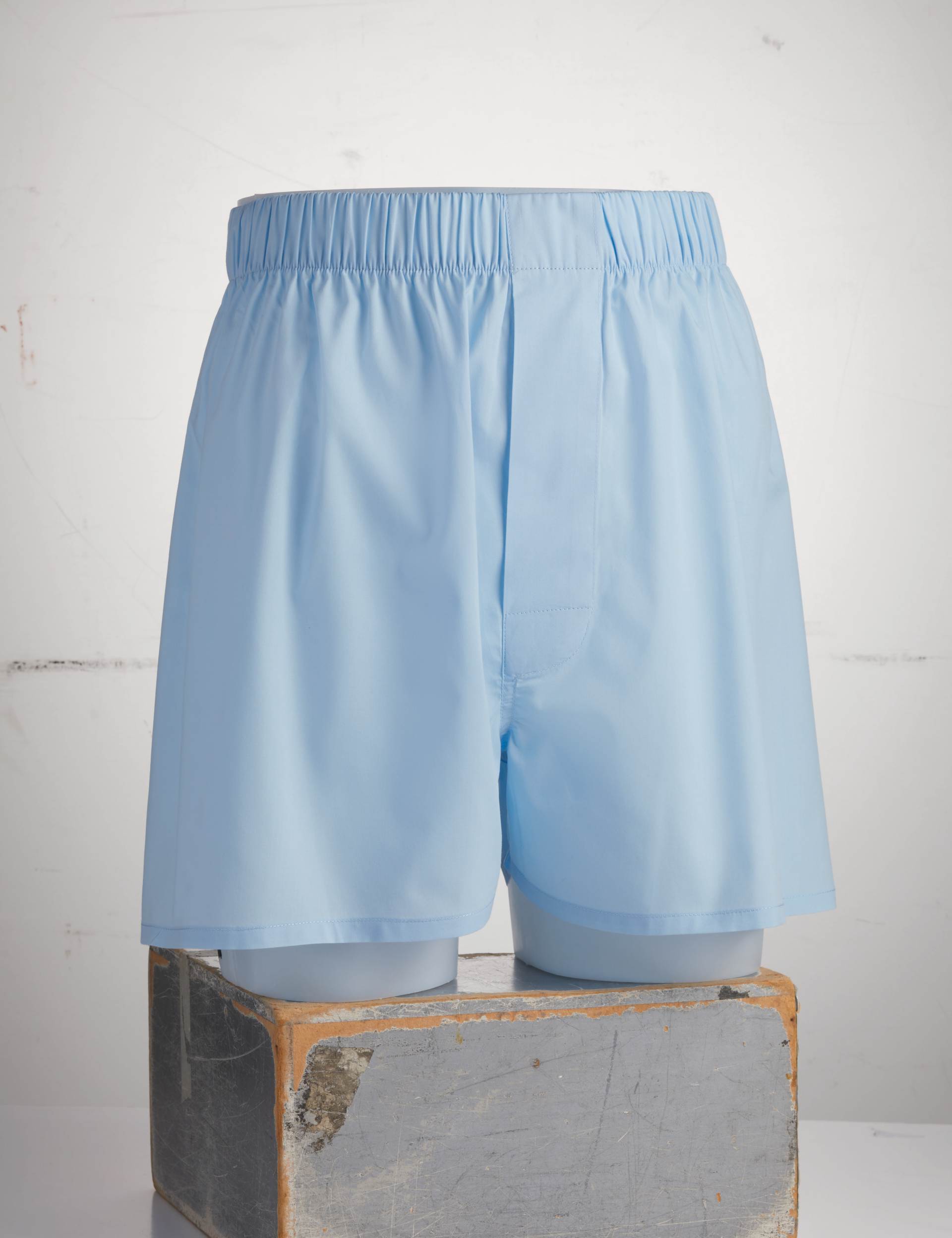 Light blue woven boxers