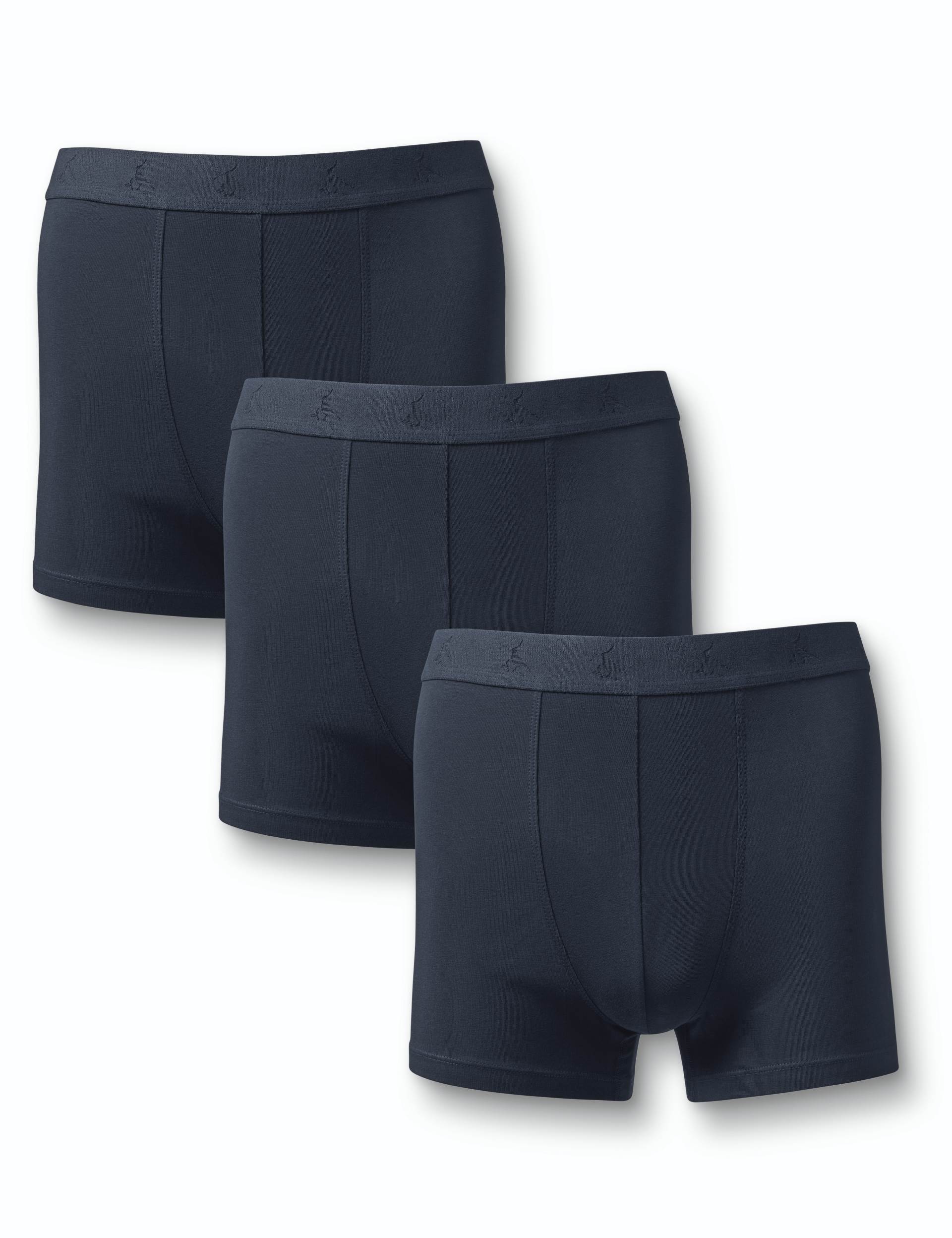3 French blue cotton stretch jersey trunks multipack