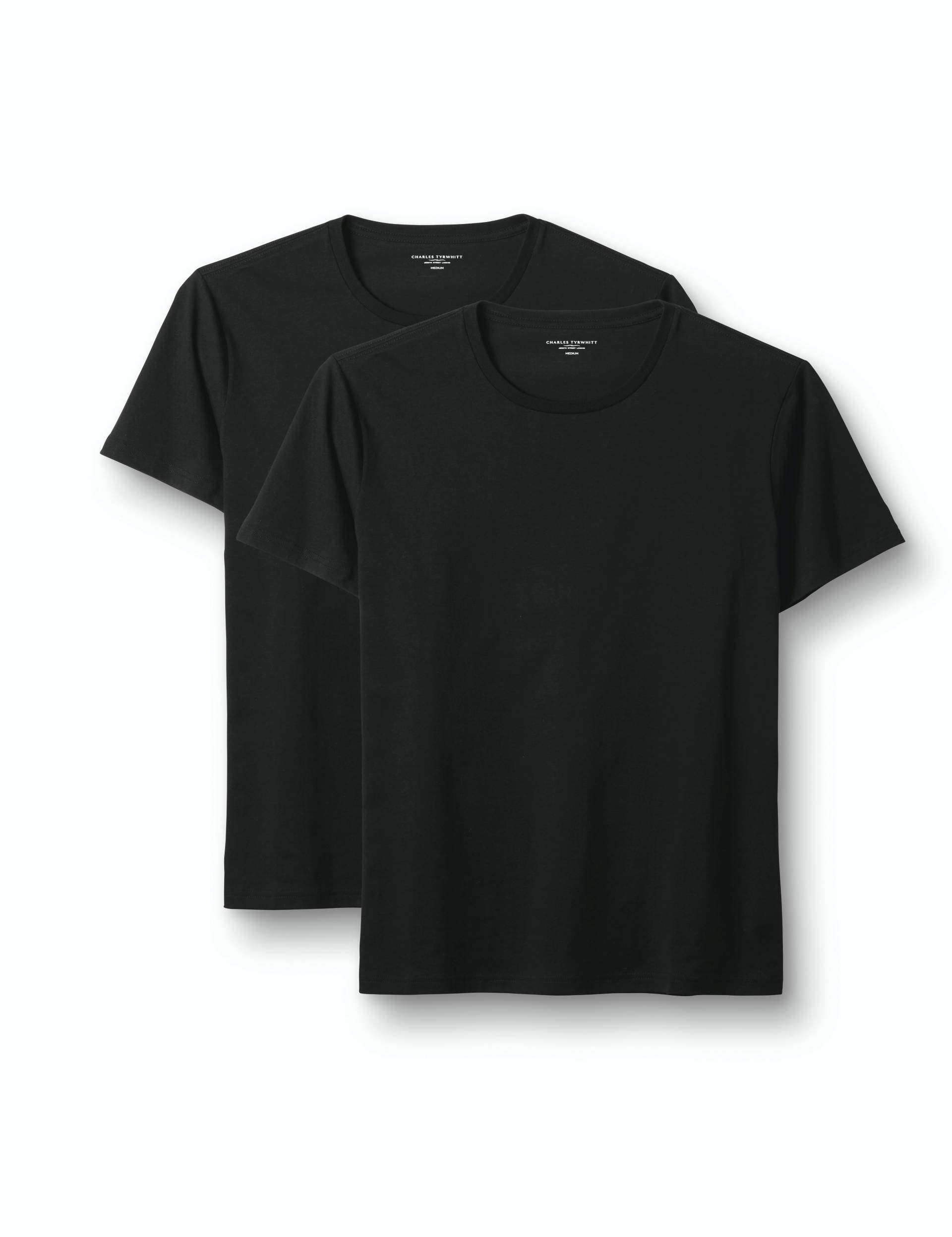 Black 2-pack crew neck cotton t-shirt 5