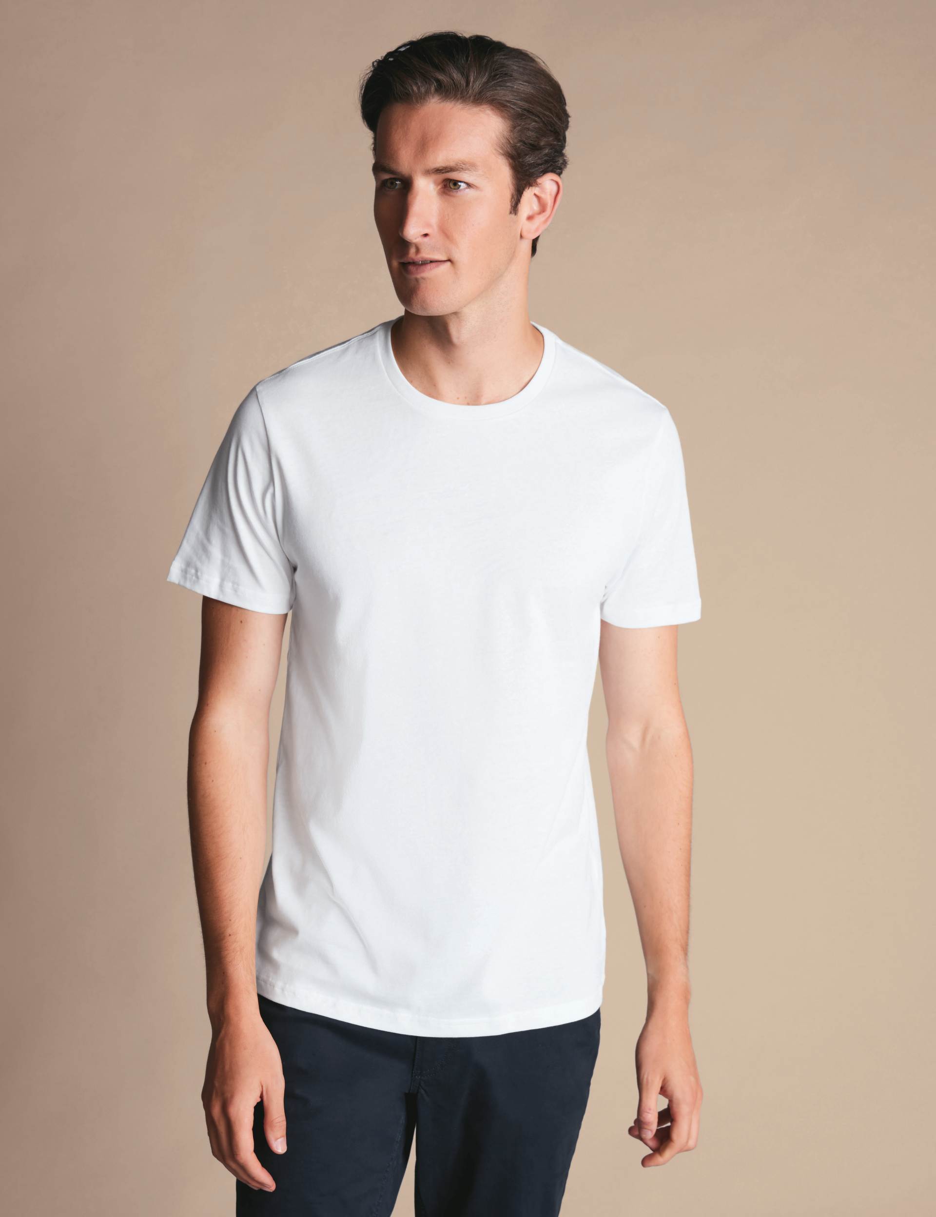 White 2-pack crew neck cotton t-shirt