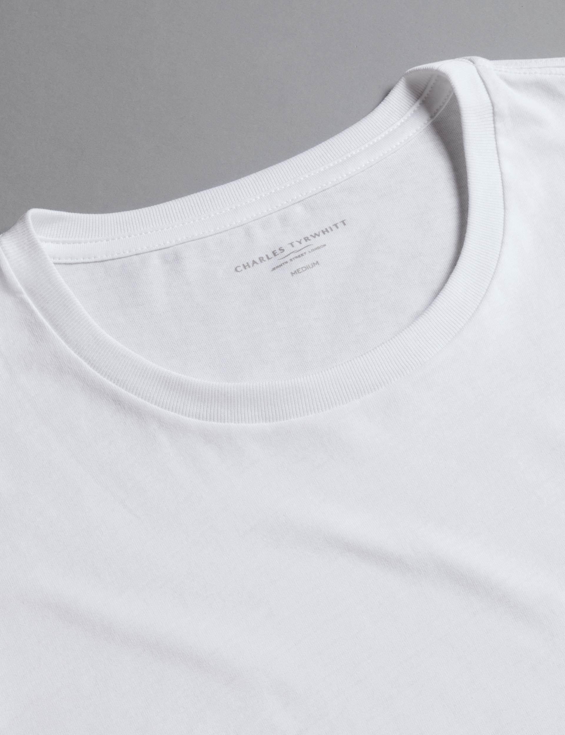 White 2-pack crew neck cotton t-shirt 3