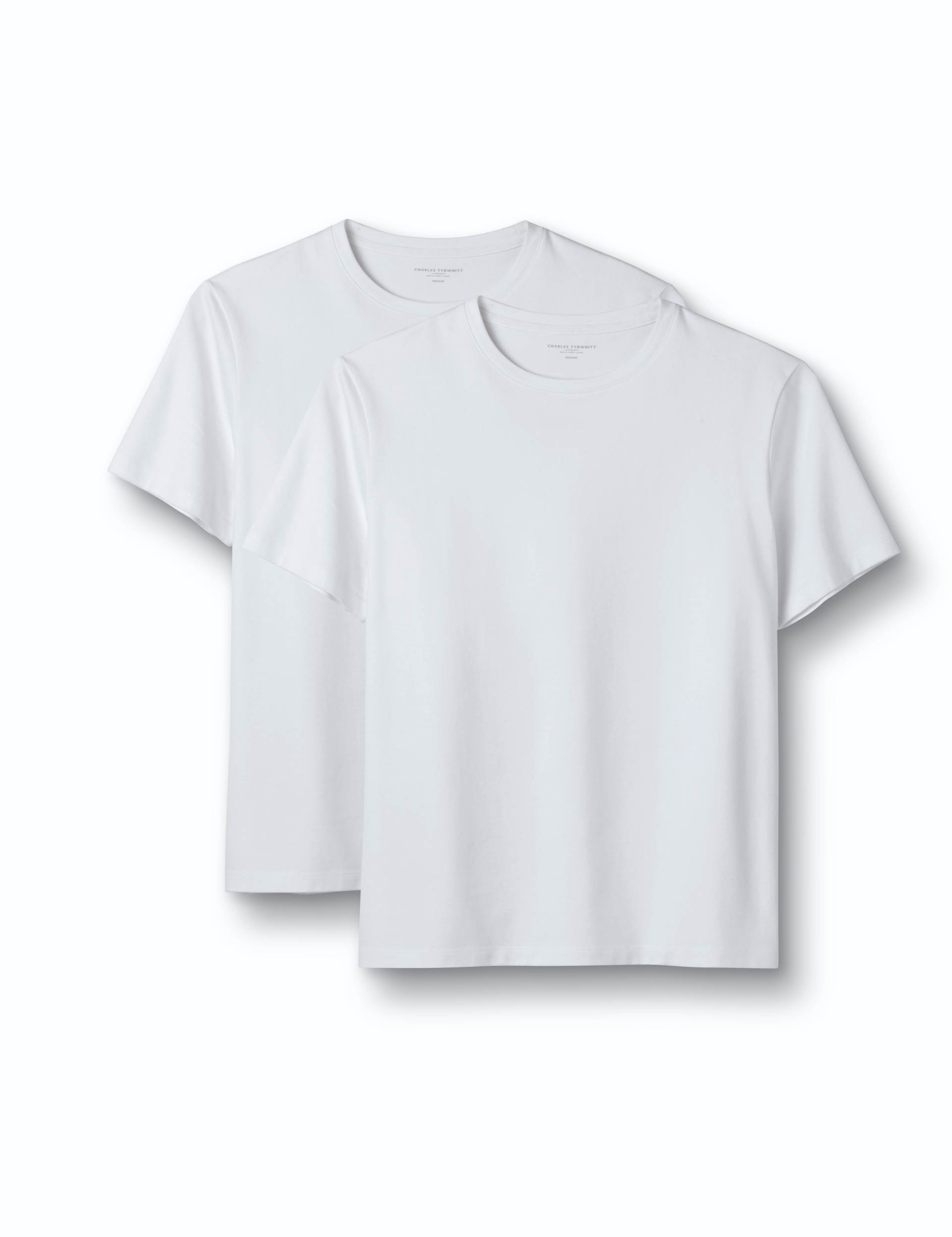 White 2-pack crew neck cotton t-shirt 5