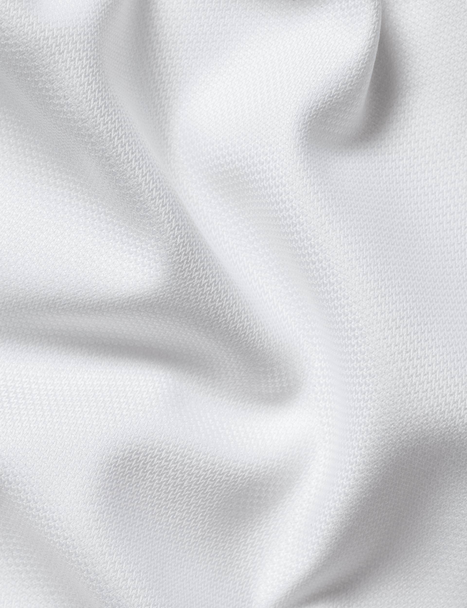 White non-iron stretch Trafalgar weave cutaway slim fit shirt 7