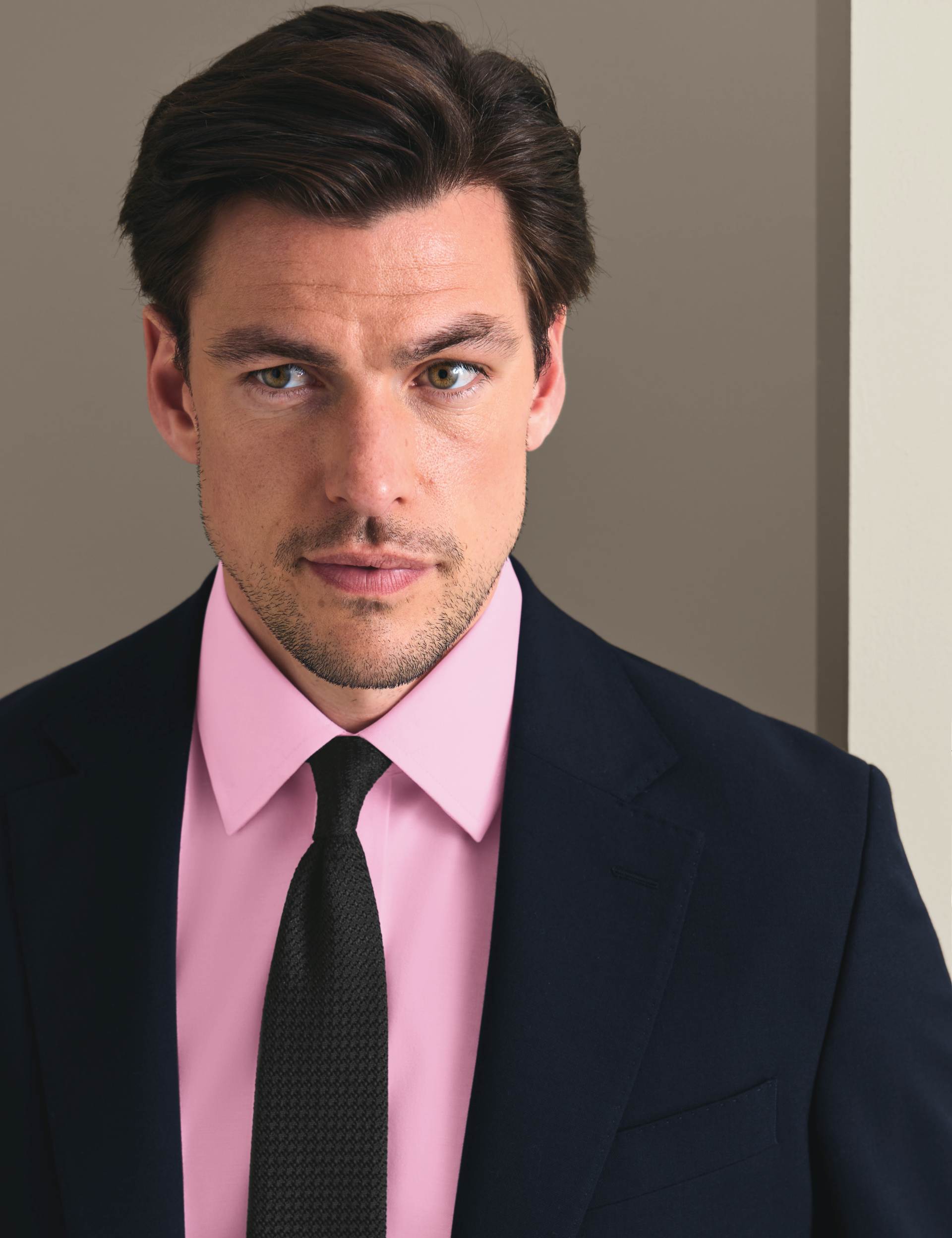 Pink non-iron twill classic fit shirt 3