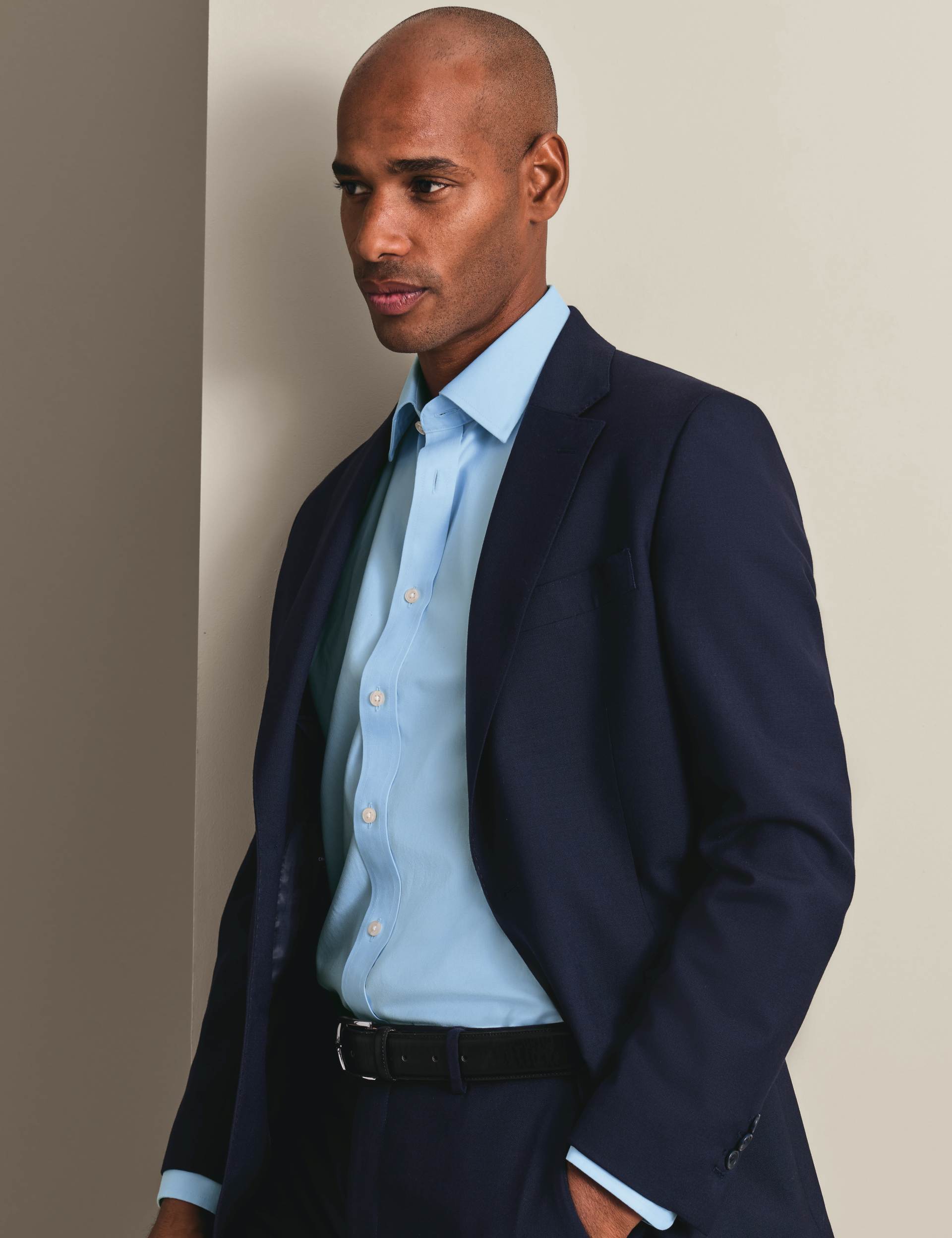 Sky blue non-iron twill classic fit shirt 8