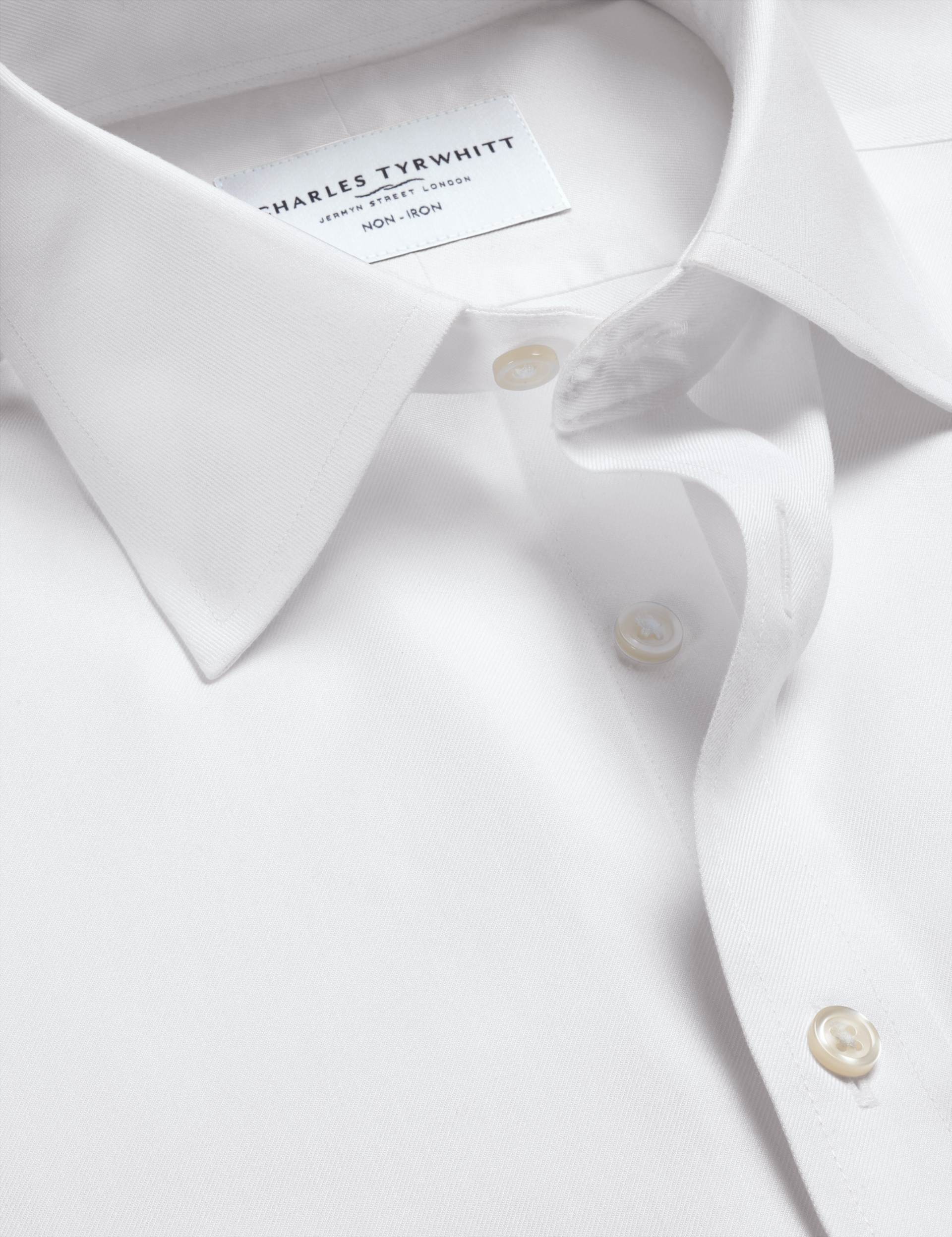 White non-iron twill classic fit shirt 4