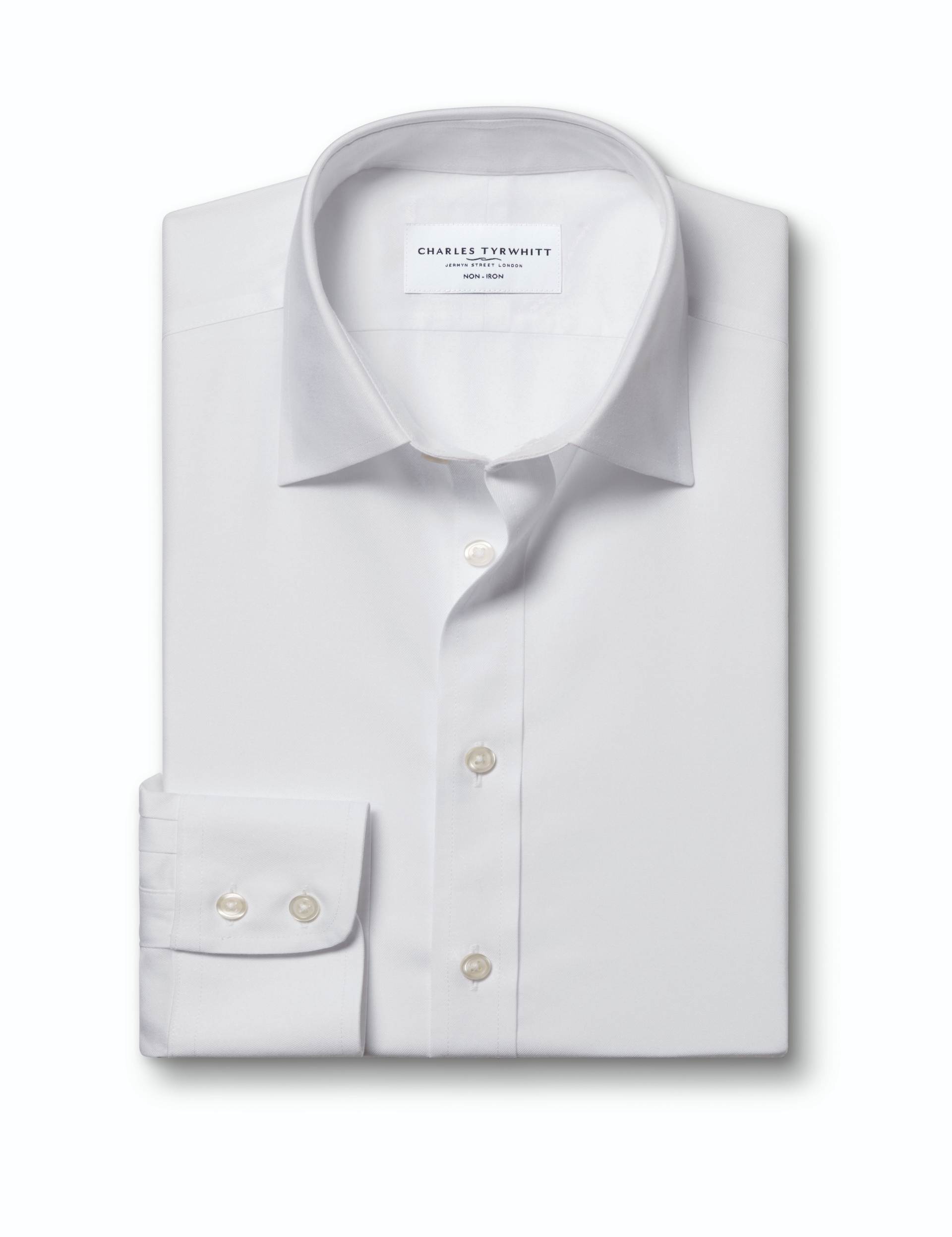 White non-iron twill classic fit shirt 6
