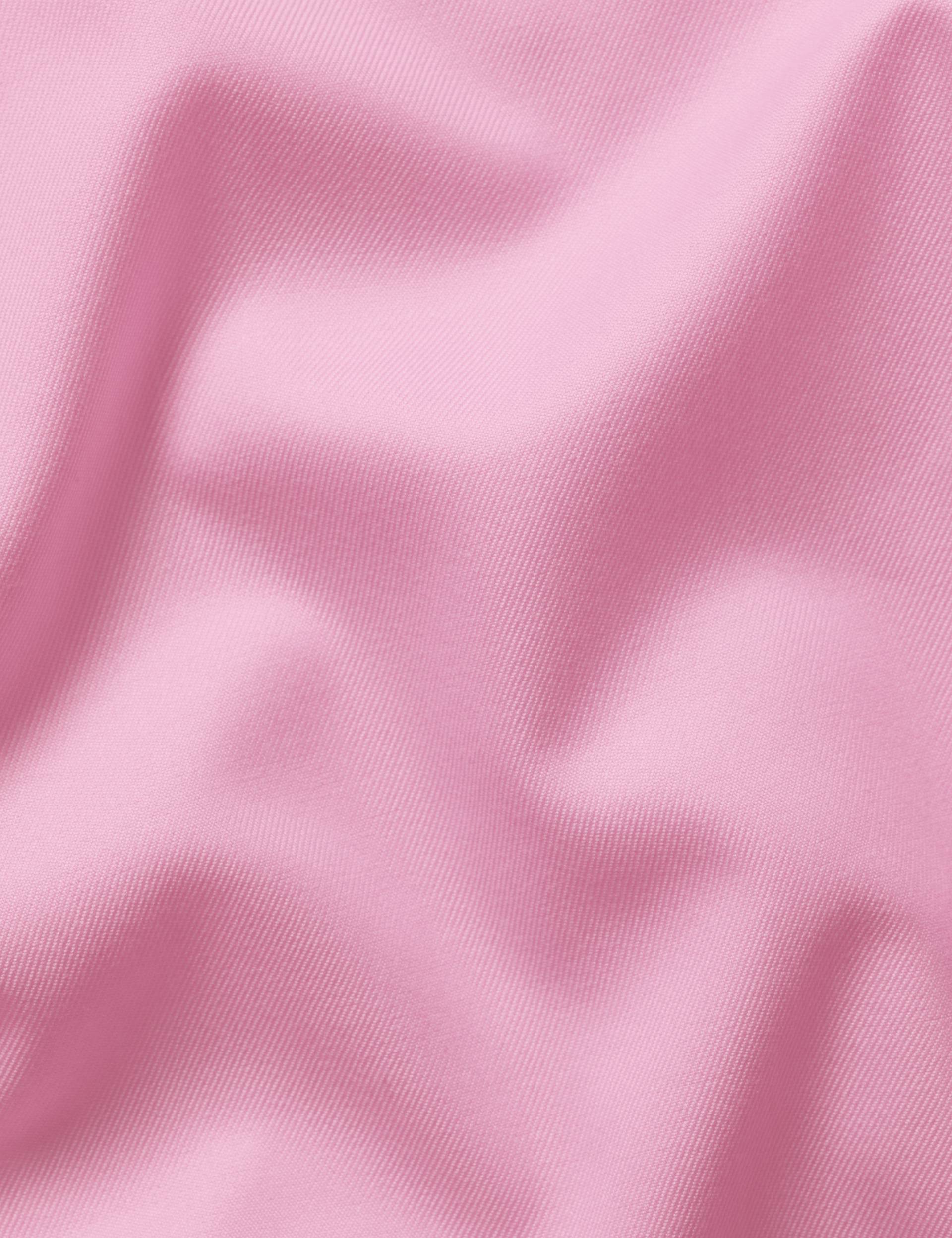 Pink non-iron twill cutaway slim fit shirt 6