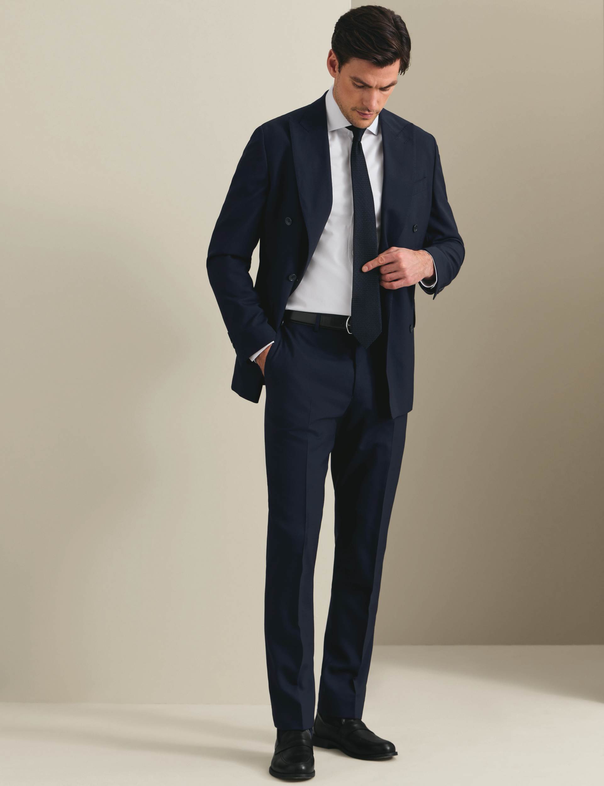 White non-iron twill cutaway slim fit shirt 2