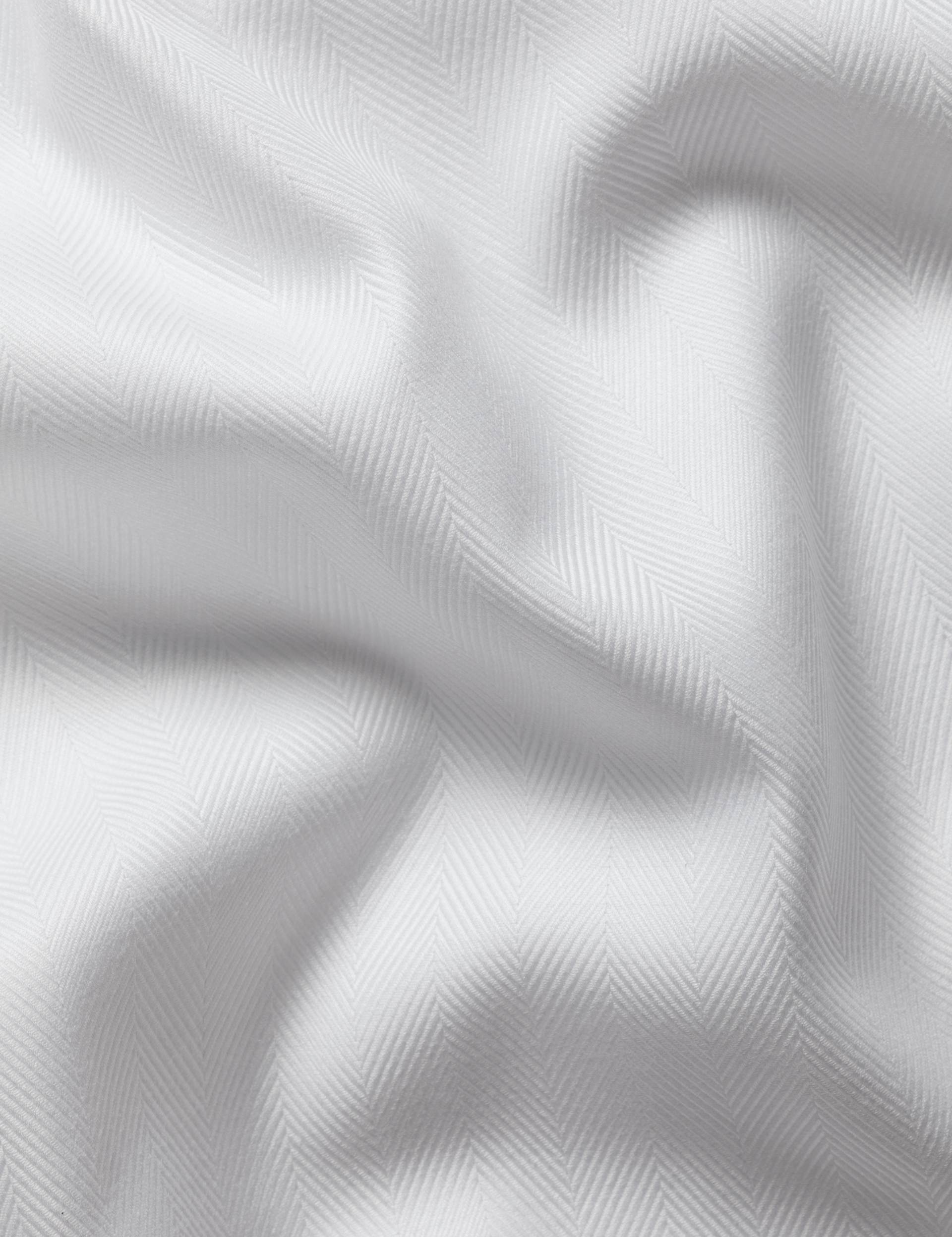 White non-iron herringbone cutaway slim fit shirt 8