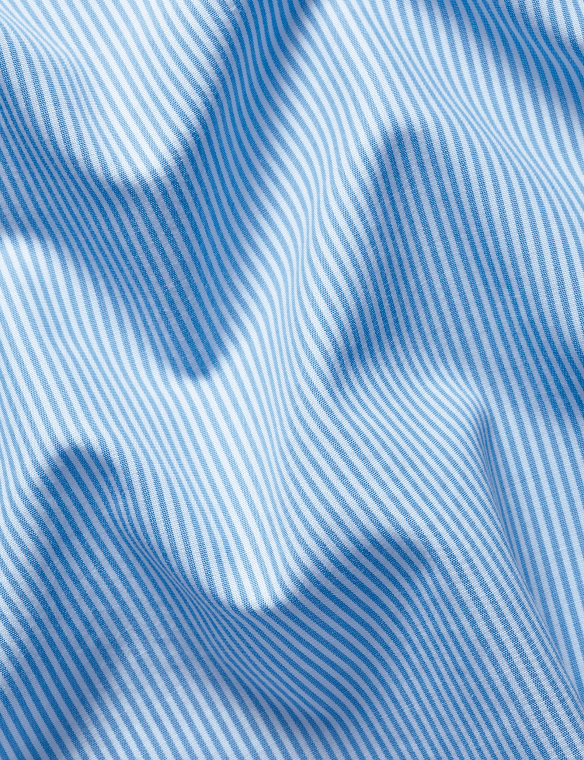 Cornflower blue Bengal stripe non-iron poplin cutaway slim fit shirt 7