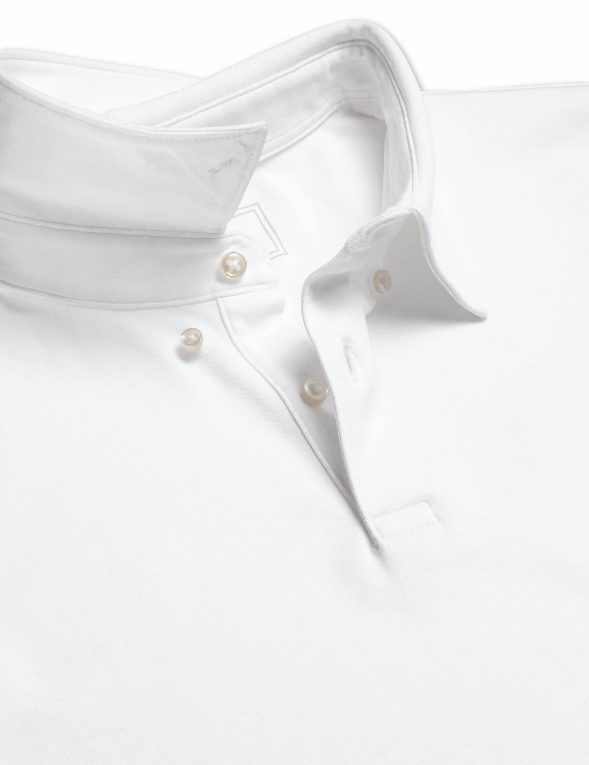 White short sleeve cotton polo 4