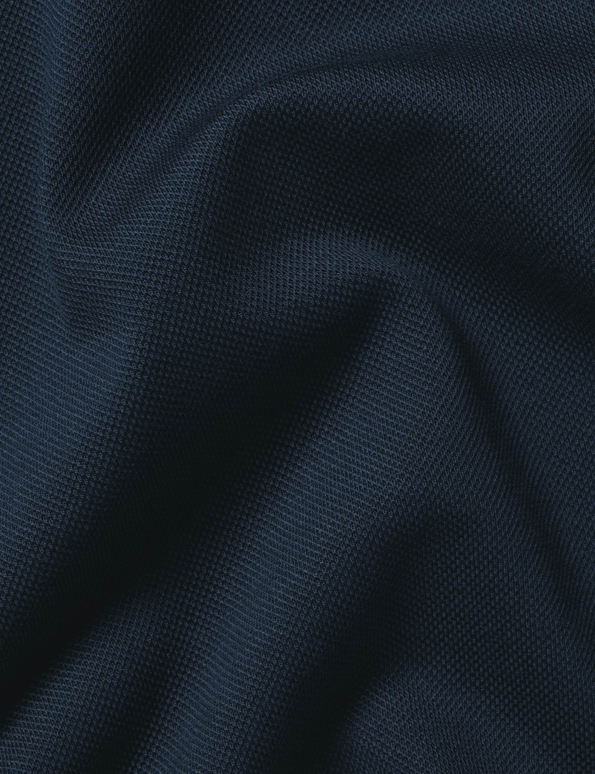 Navy blue short sleeve cotton stretch smart pique polo 7