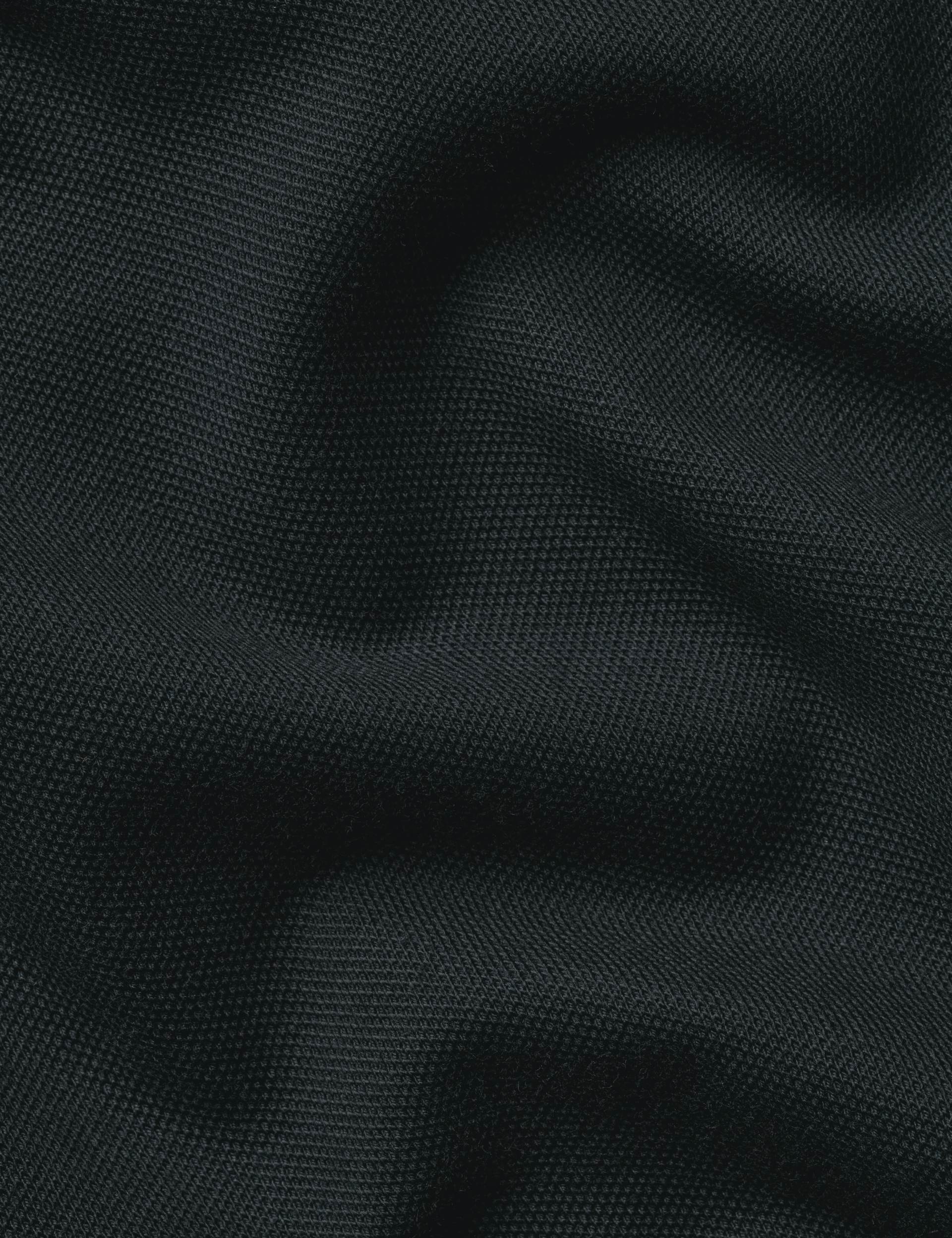 Black solid short sleeve cotton stretch pique polo 5