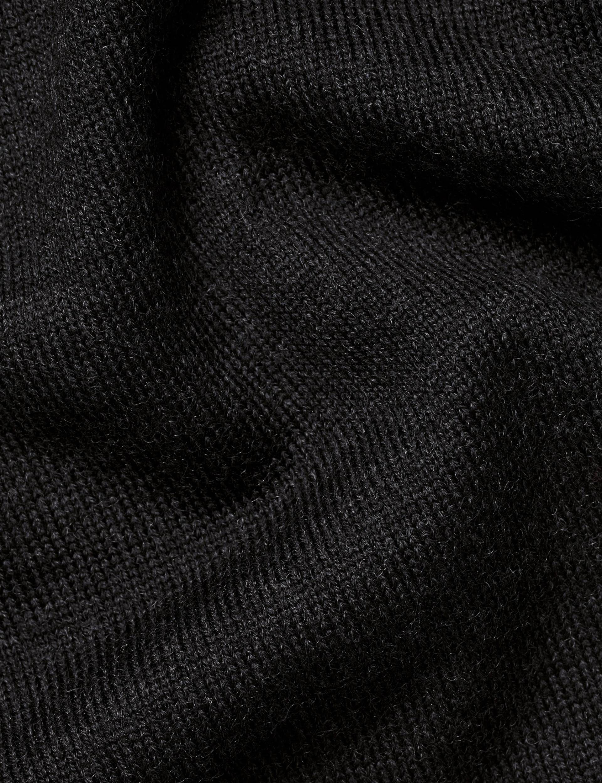Charcoal grey pure merino zip neck jumper 5