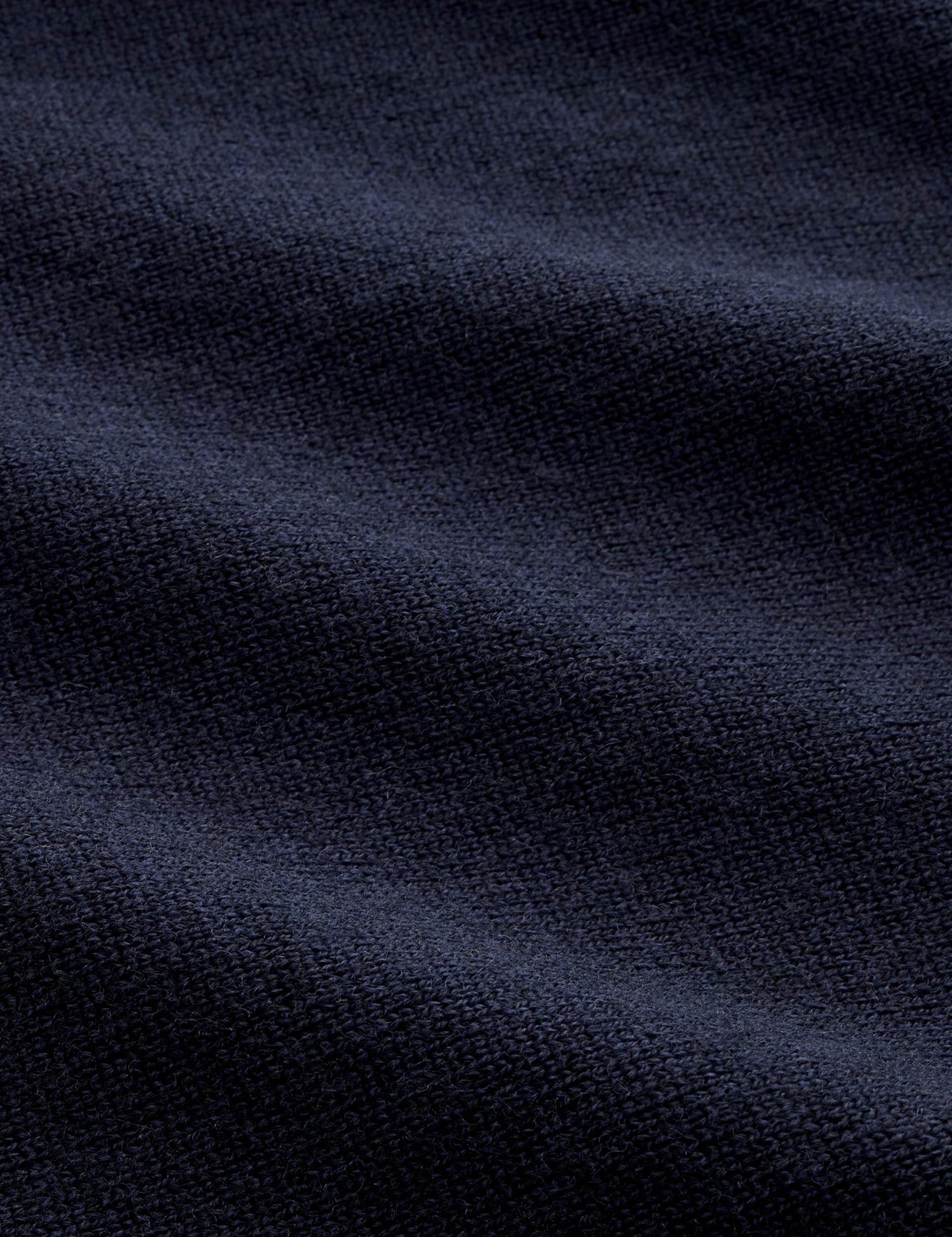 Navy blue pure merino zip neck jumper 6