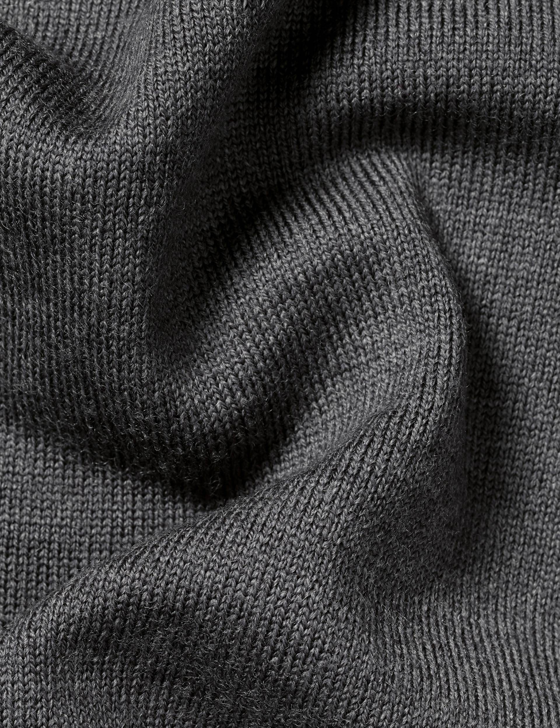 Grey pure merino zip neck jumper 6