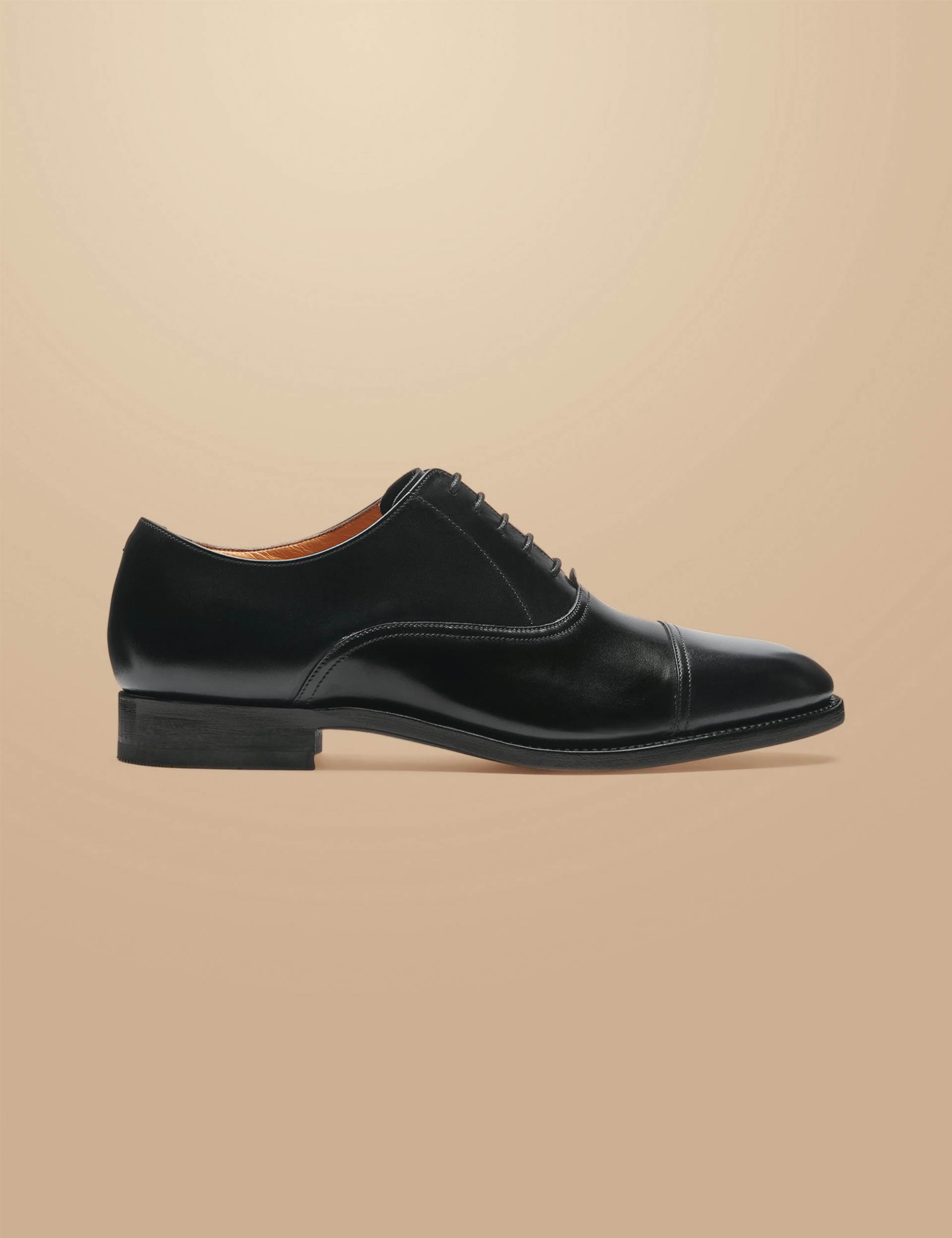 Black leather Oxford shoe 1