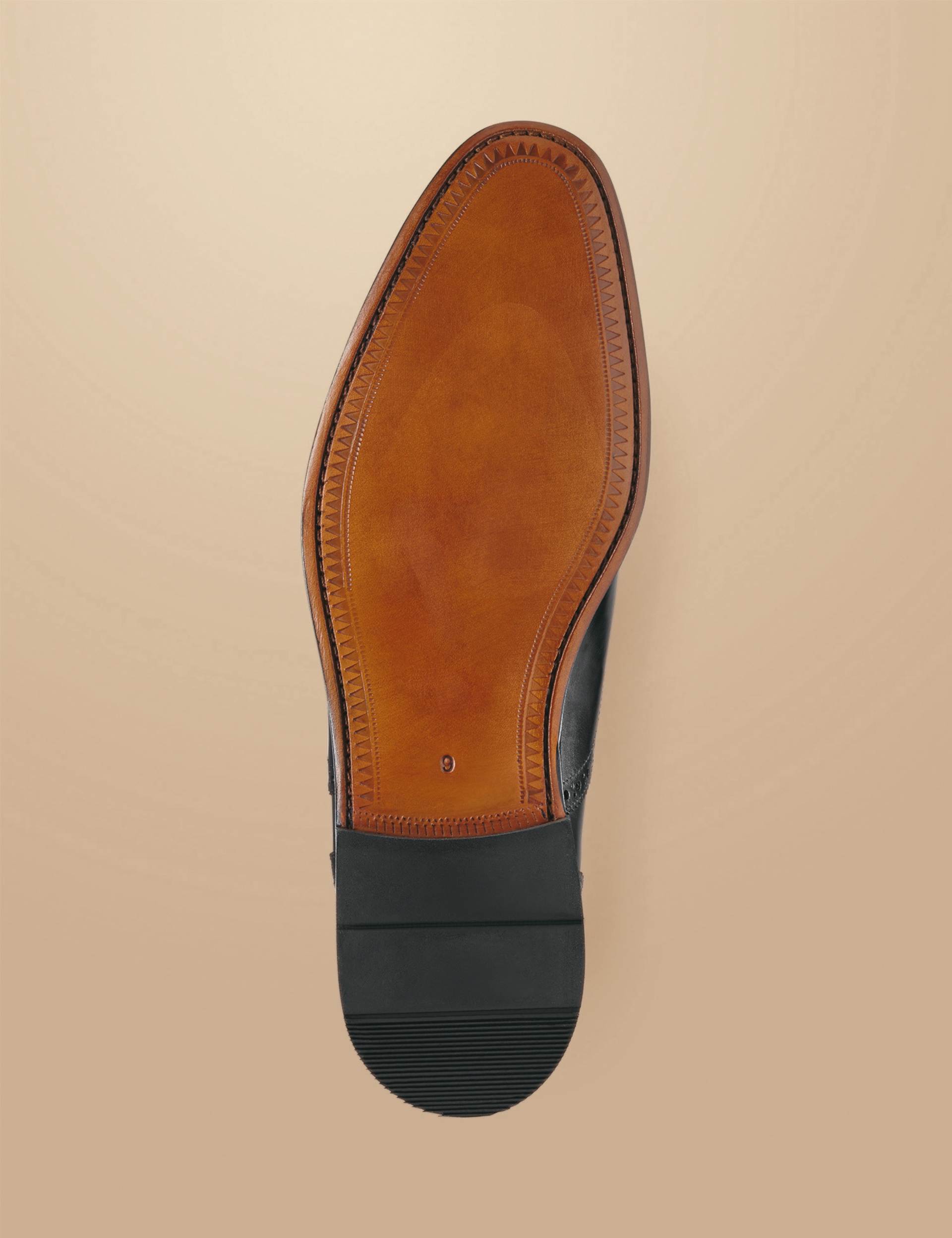 Black leather Oxford brogue shoe 4
