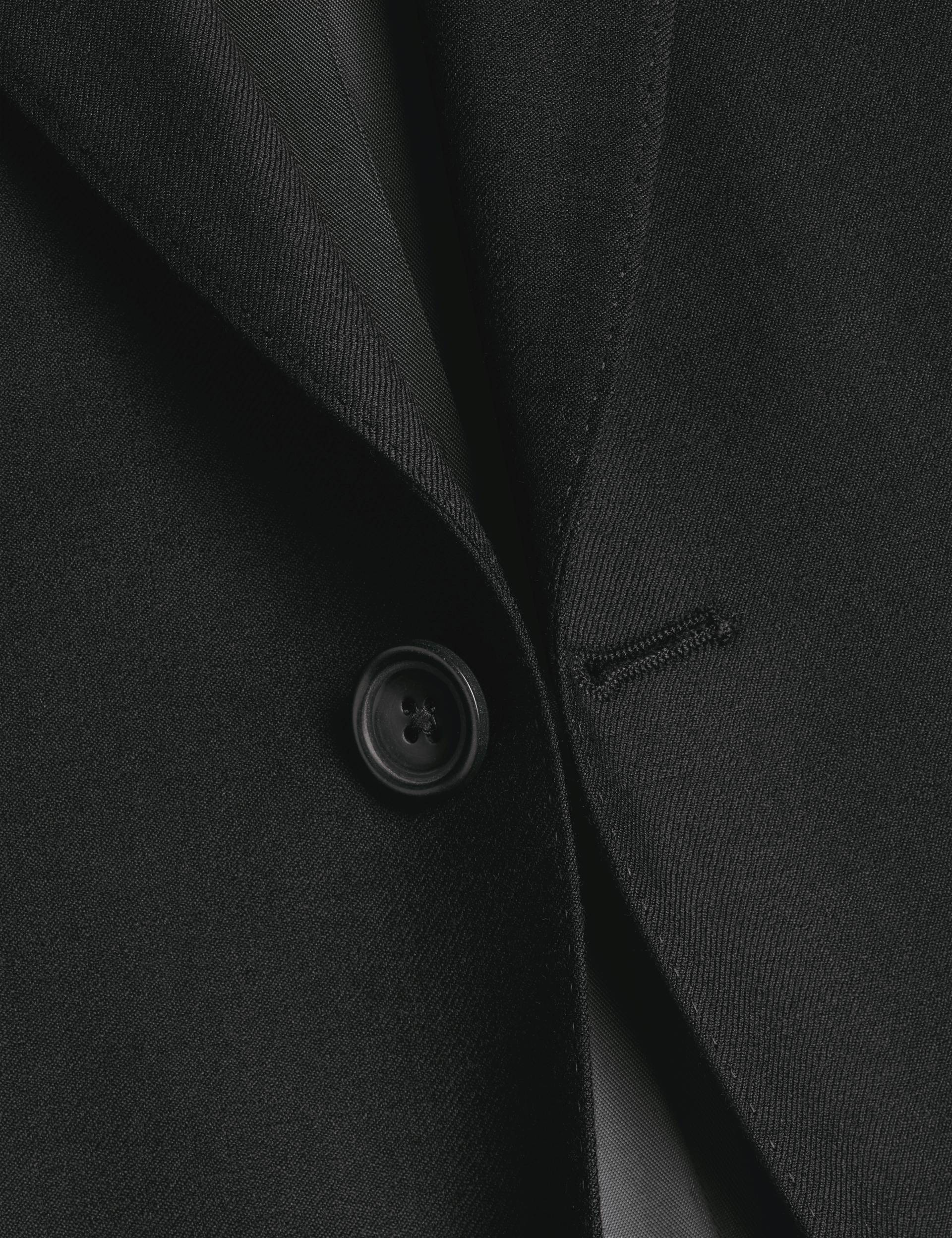 Black slim fit twill natural stretch suit jacket 7