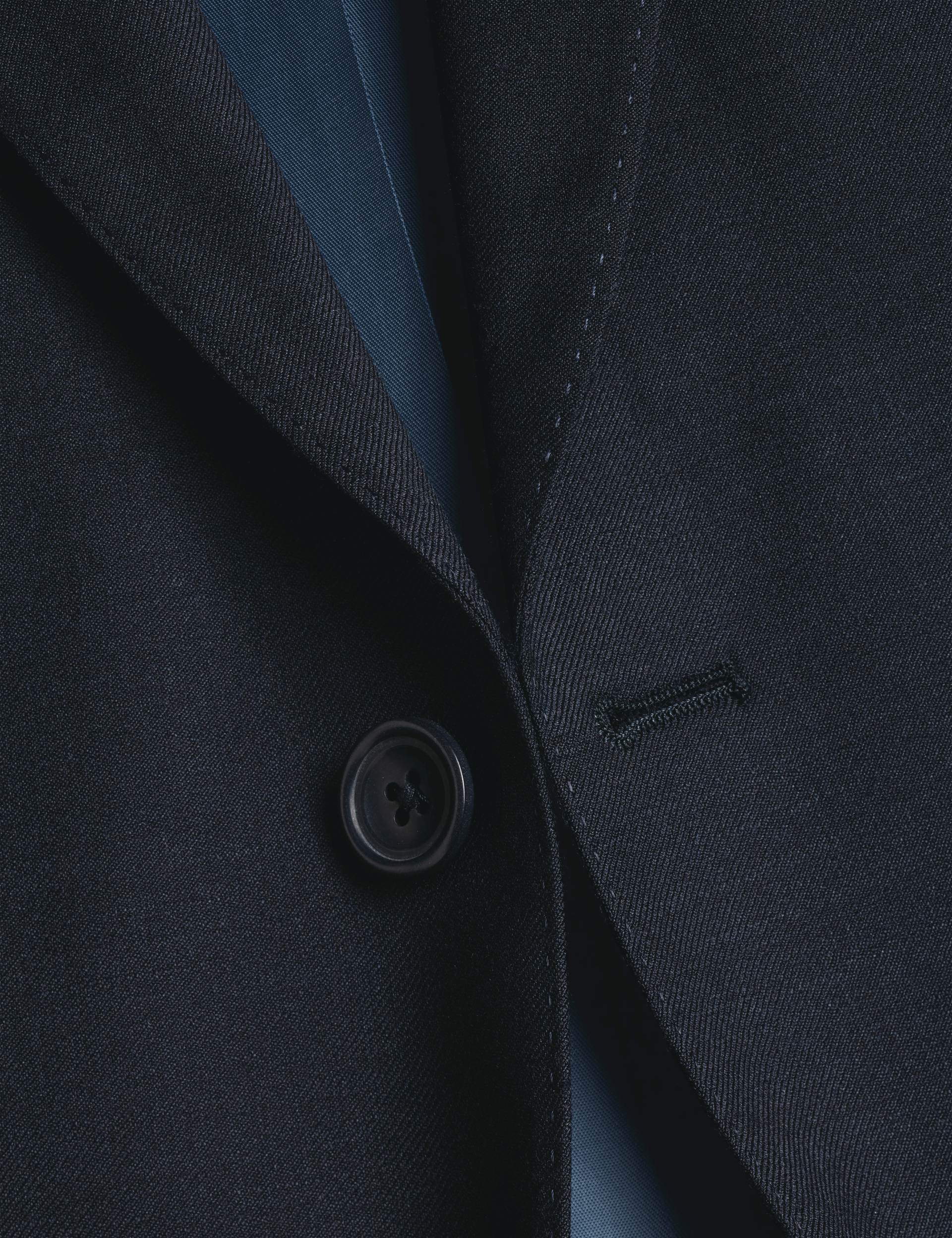Navy slim fit natural stretch twill suit jacket 5