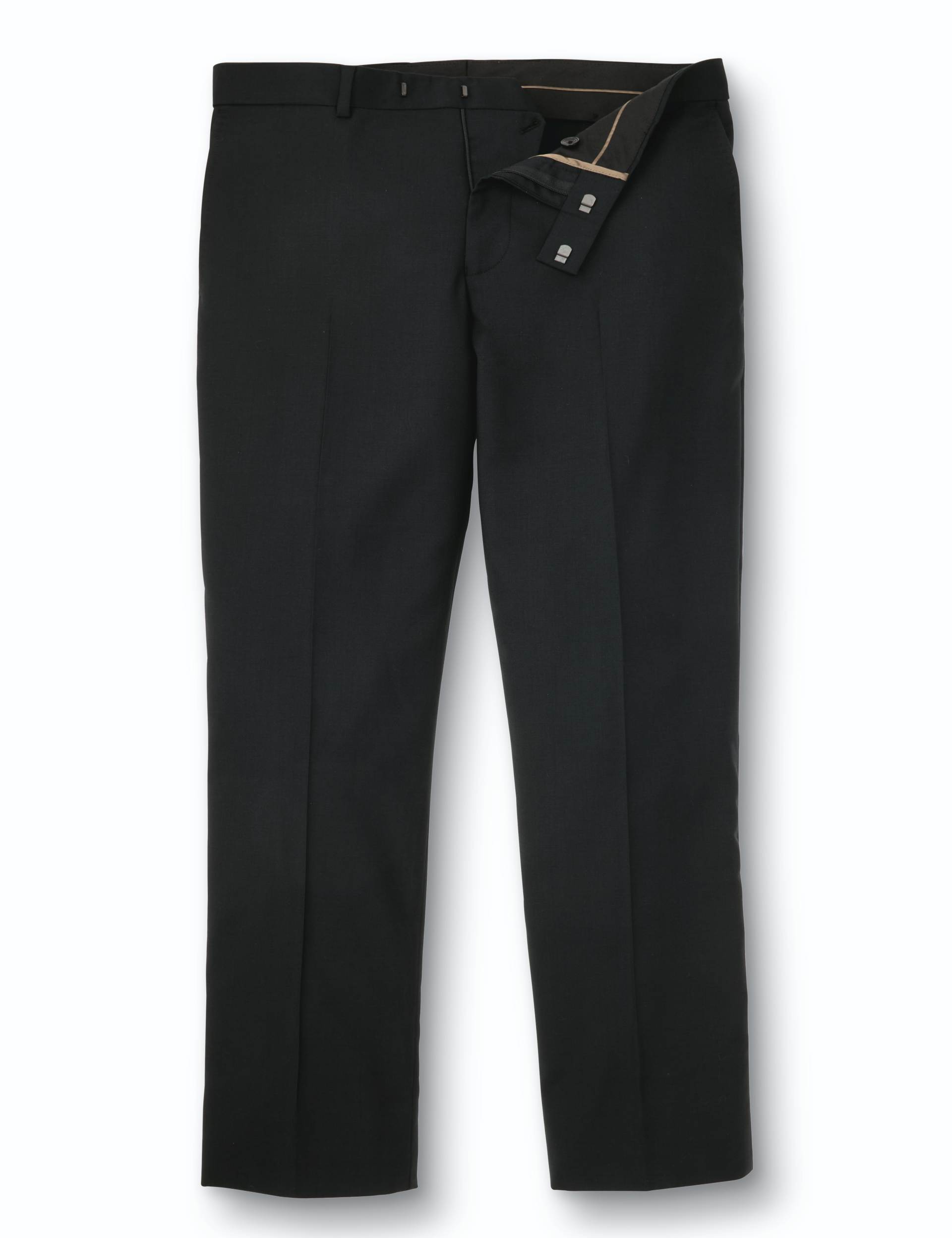 Black slim fit natural stretch twill suit trouser 4