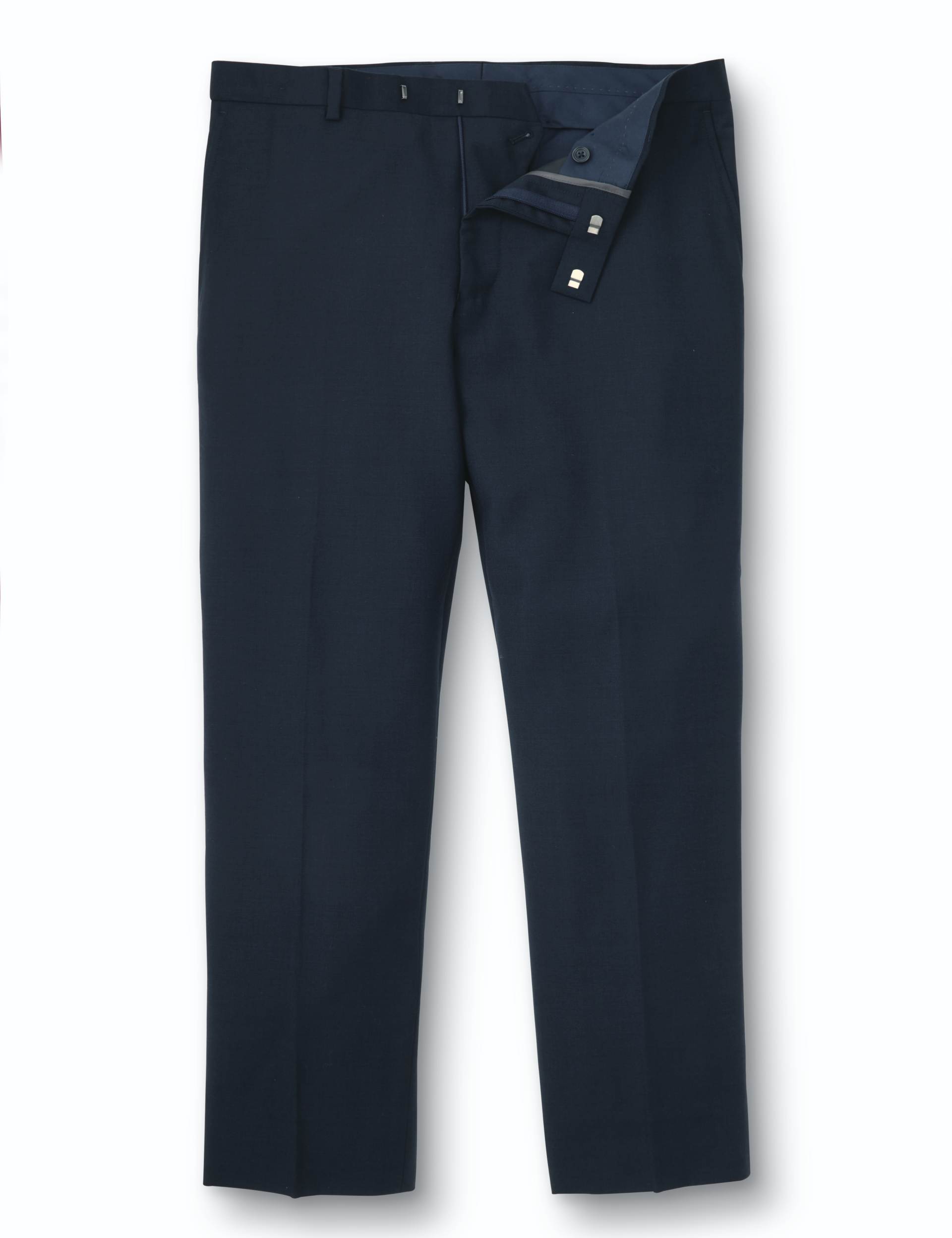 Navy slim fit natural stretch twill suit trouser 4