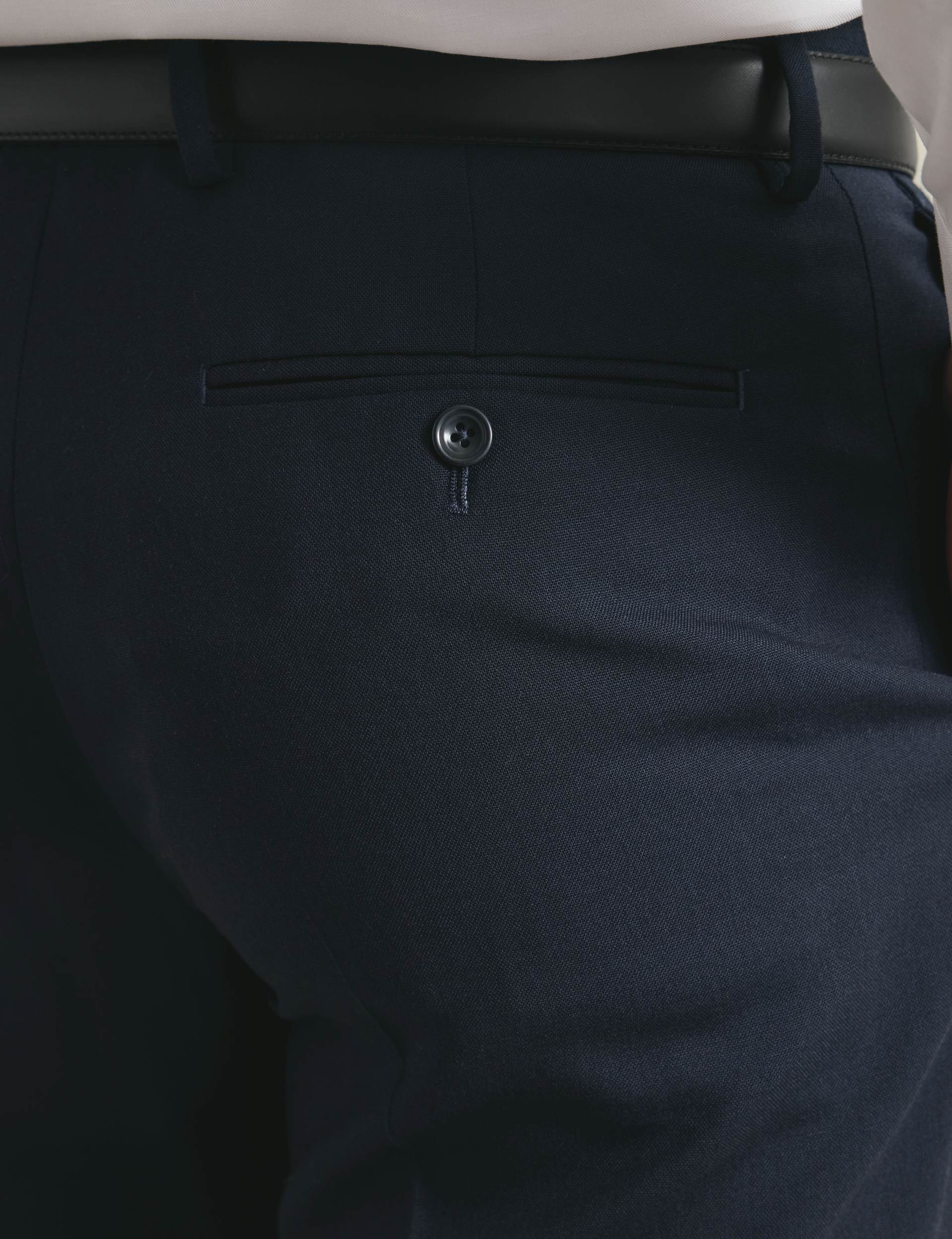Navy slim fit natural stretch twill suit trouser 5