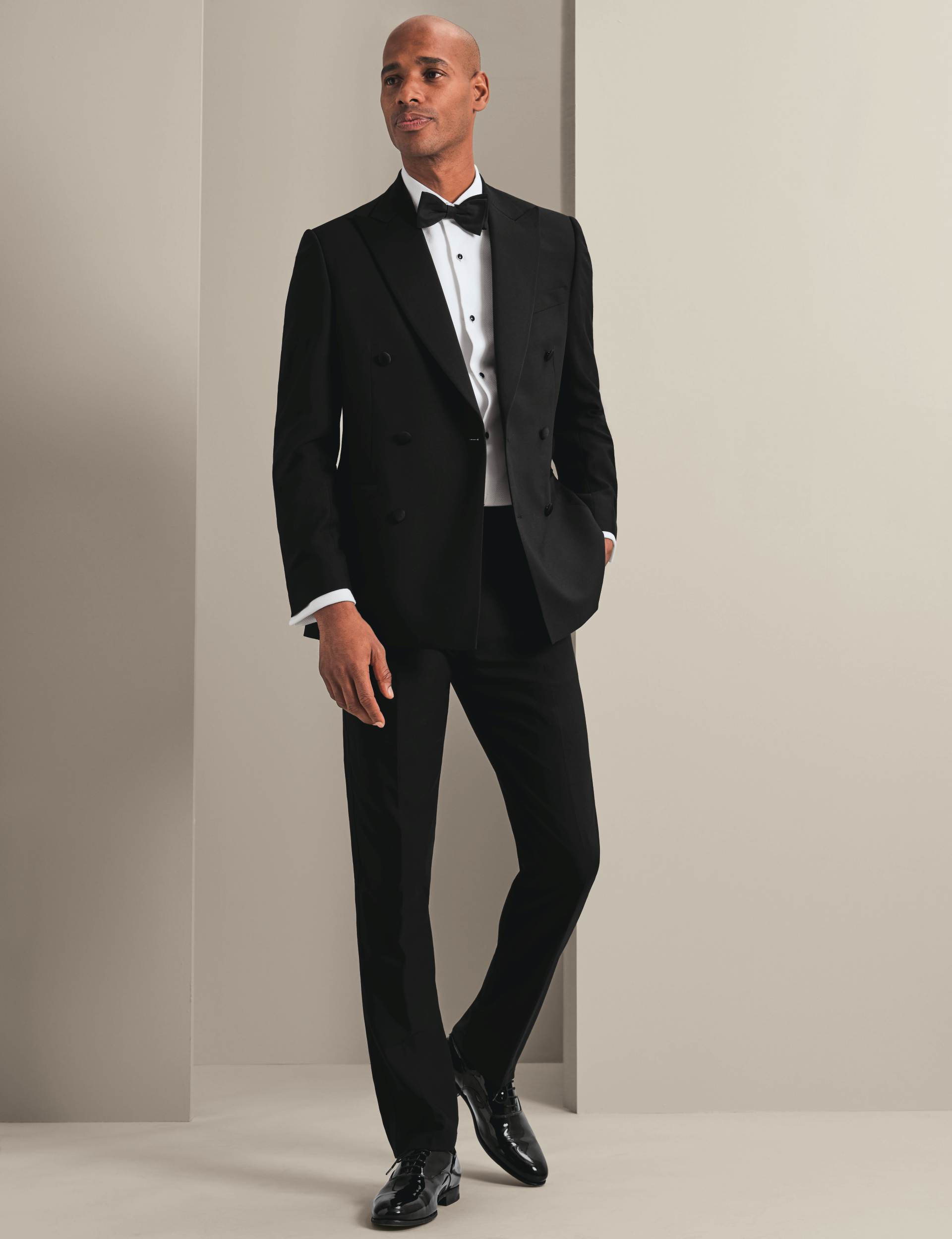 Black slim fit dinner suit trouser 3