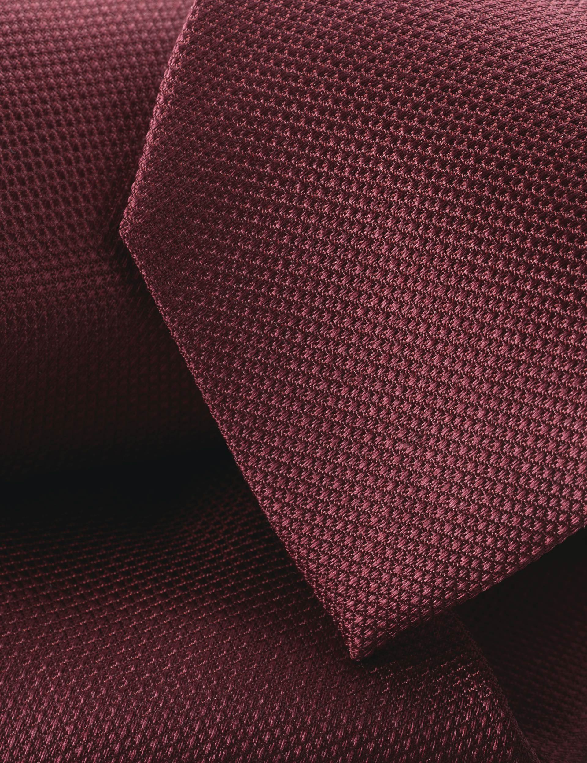 Burgundy red silk tie 2