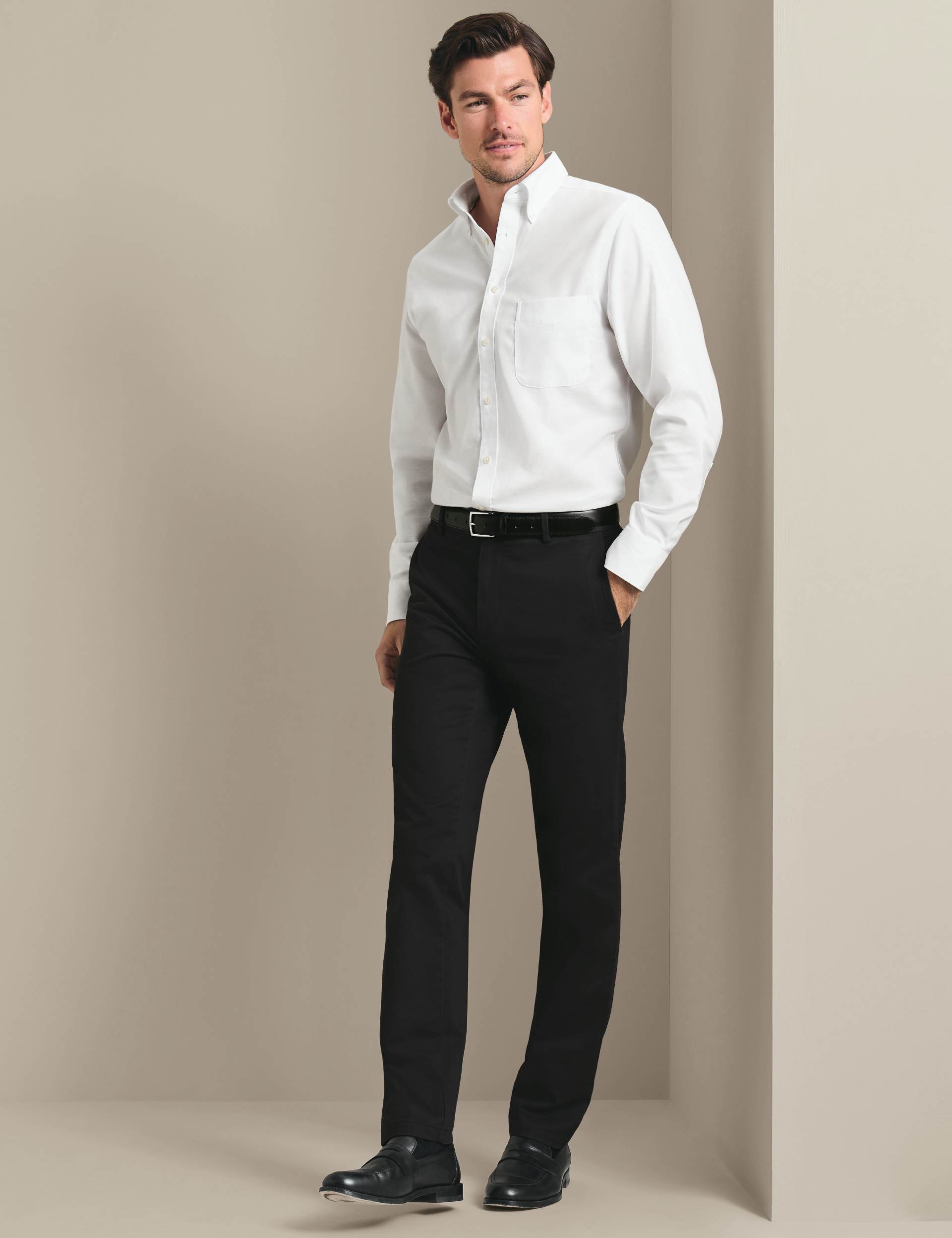 Black Slim Fit Ultimate non-iron Chino