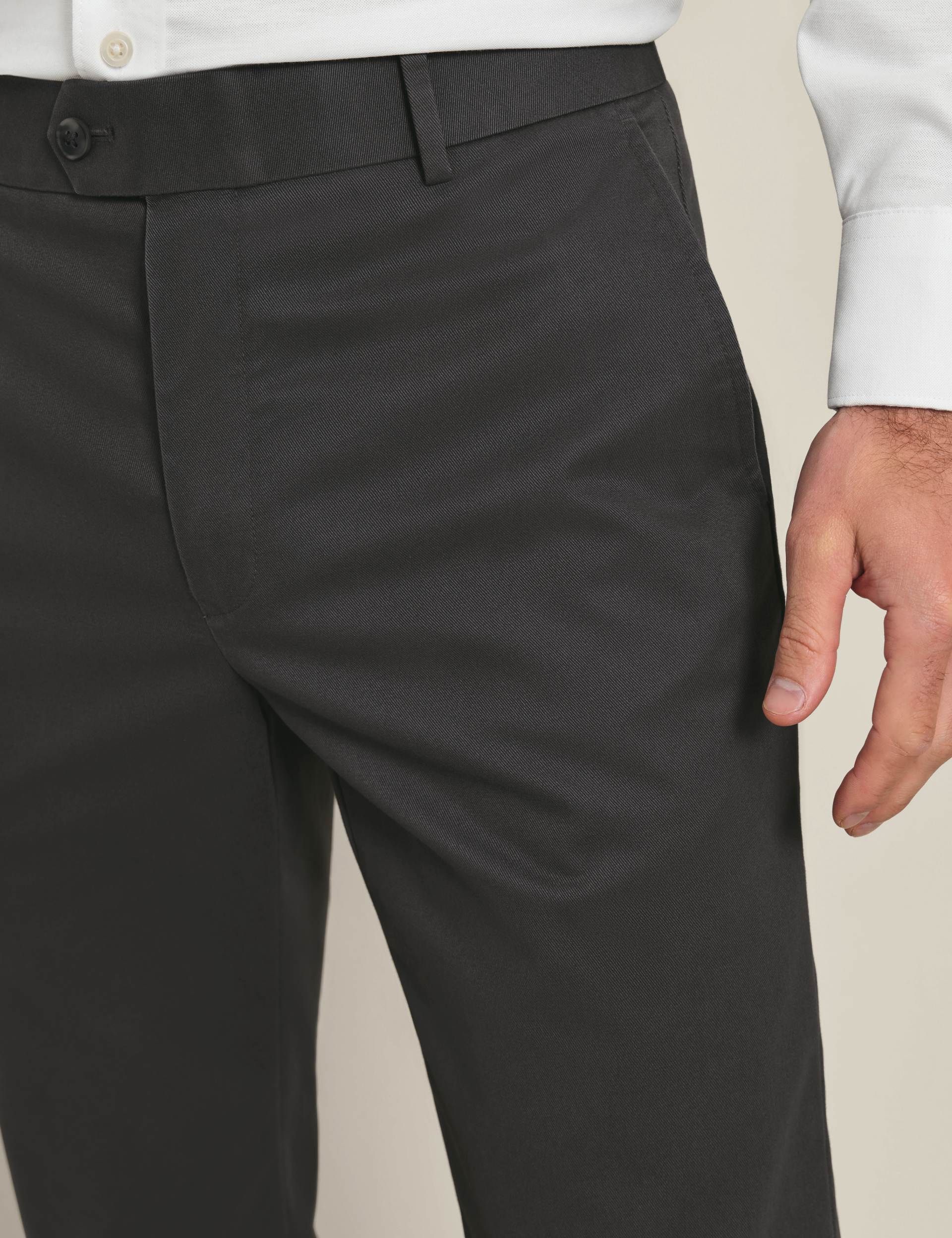 Dark Grey Slim Fit Ultimate non-iron Chino 4