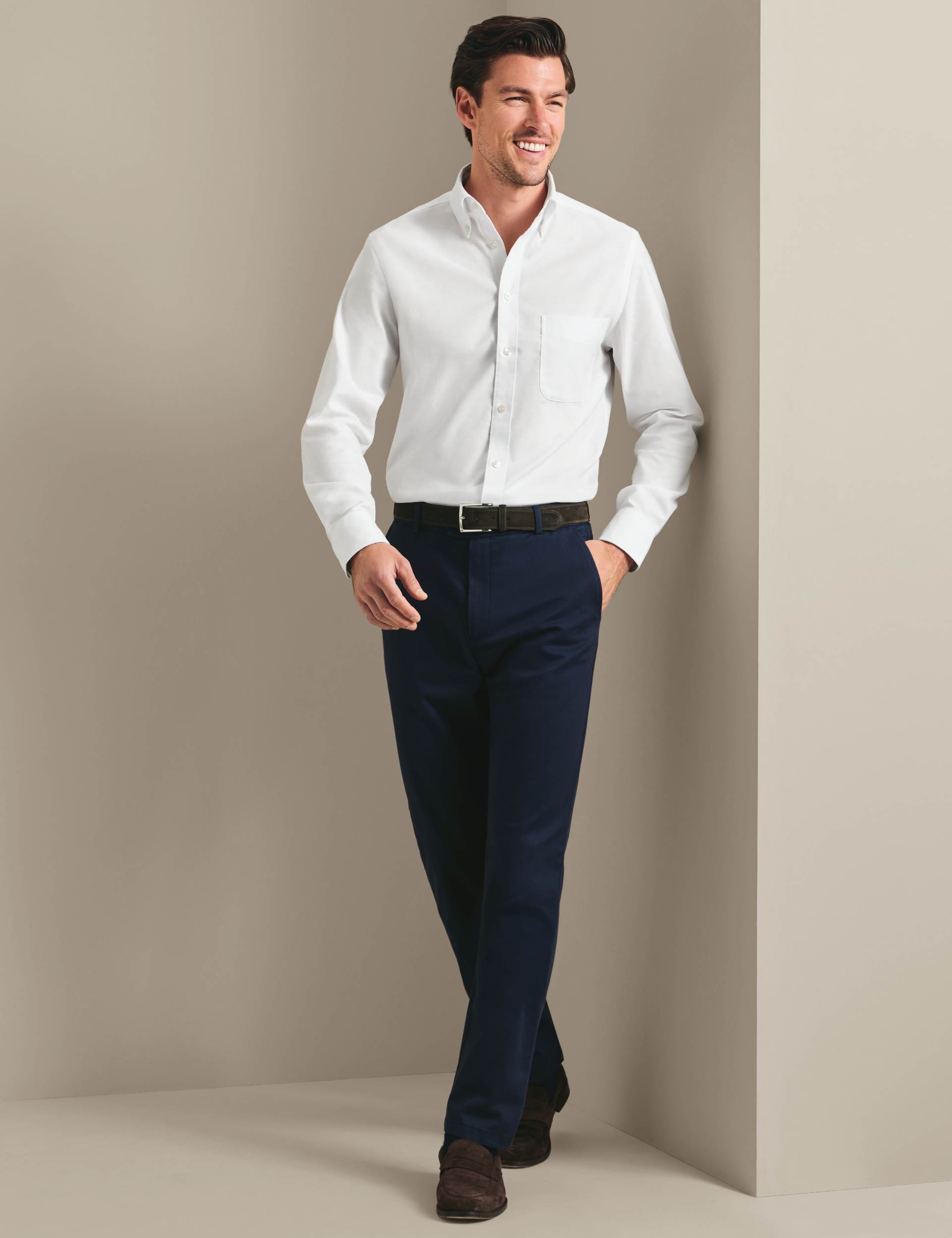 Navy Slim Fit Ultimate non-iron Chino