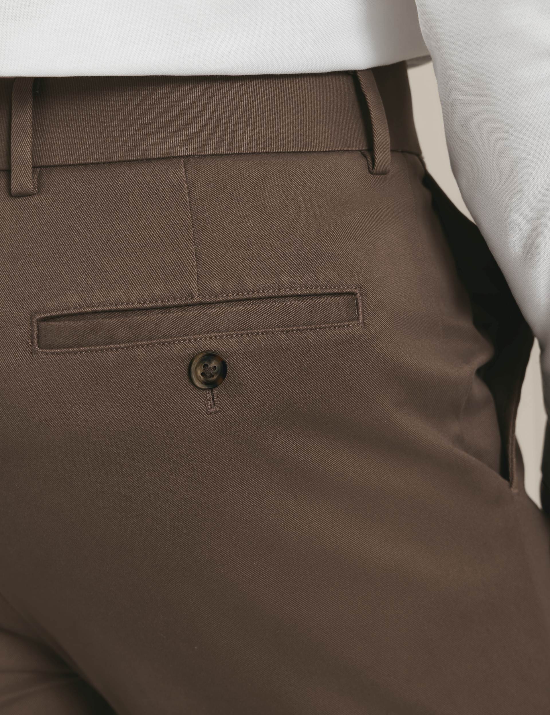 Mocha Slim Fit Ultimate non-iron Chino 6