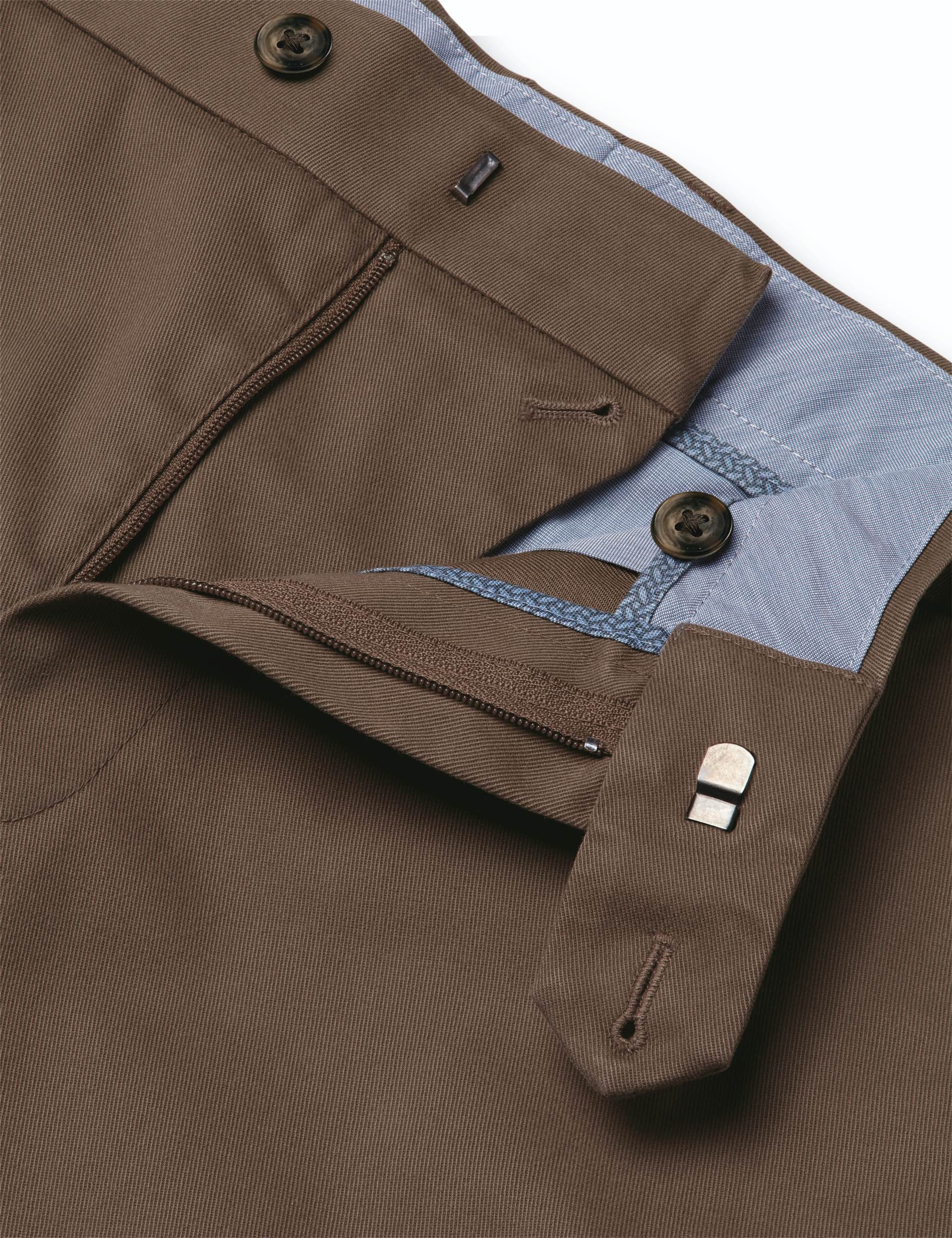 Mocha Slim Fit Ultimate non-iron Chino 8