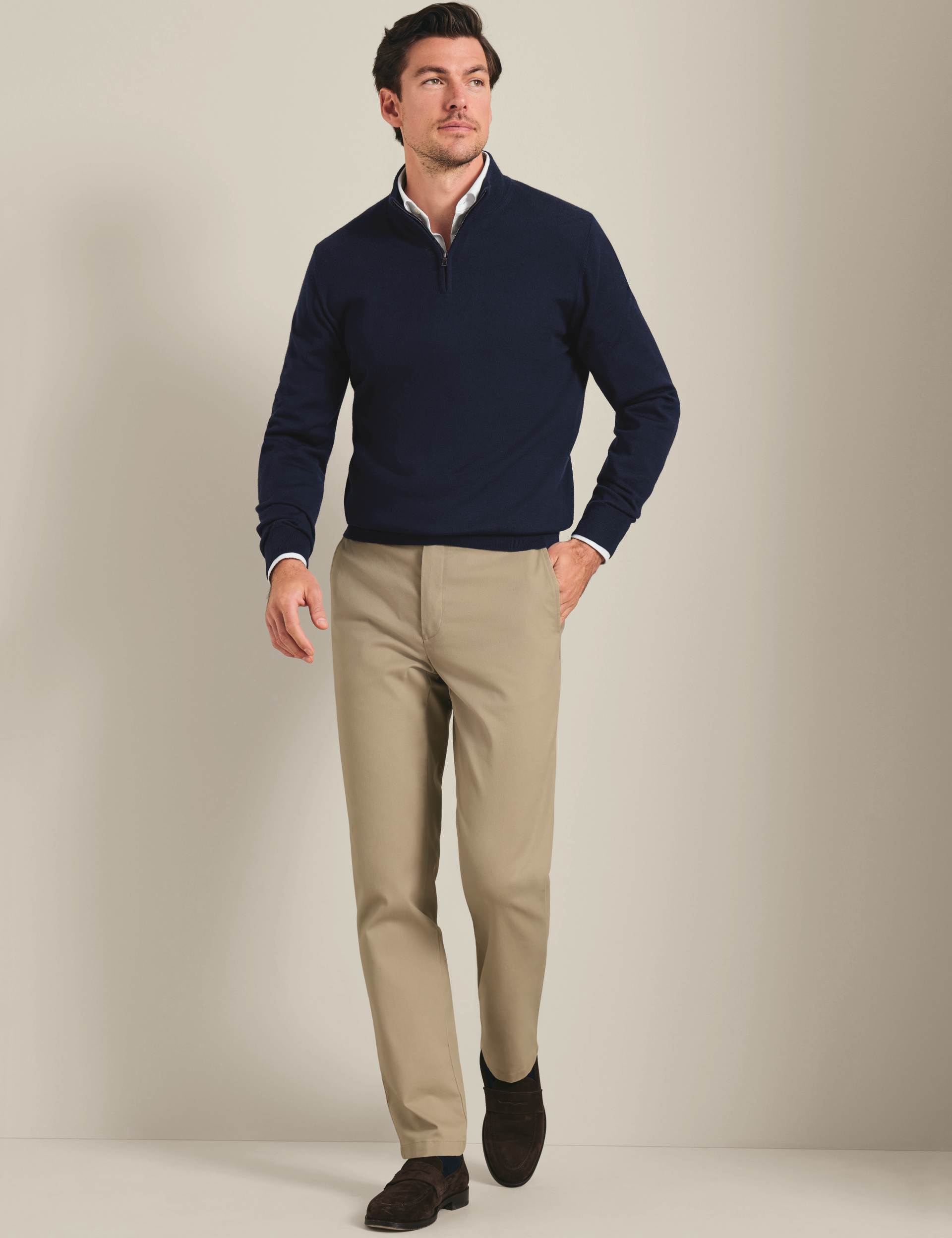 Taupe Slim Fit Ultimate non-iron Chino 1