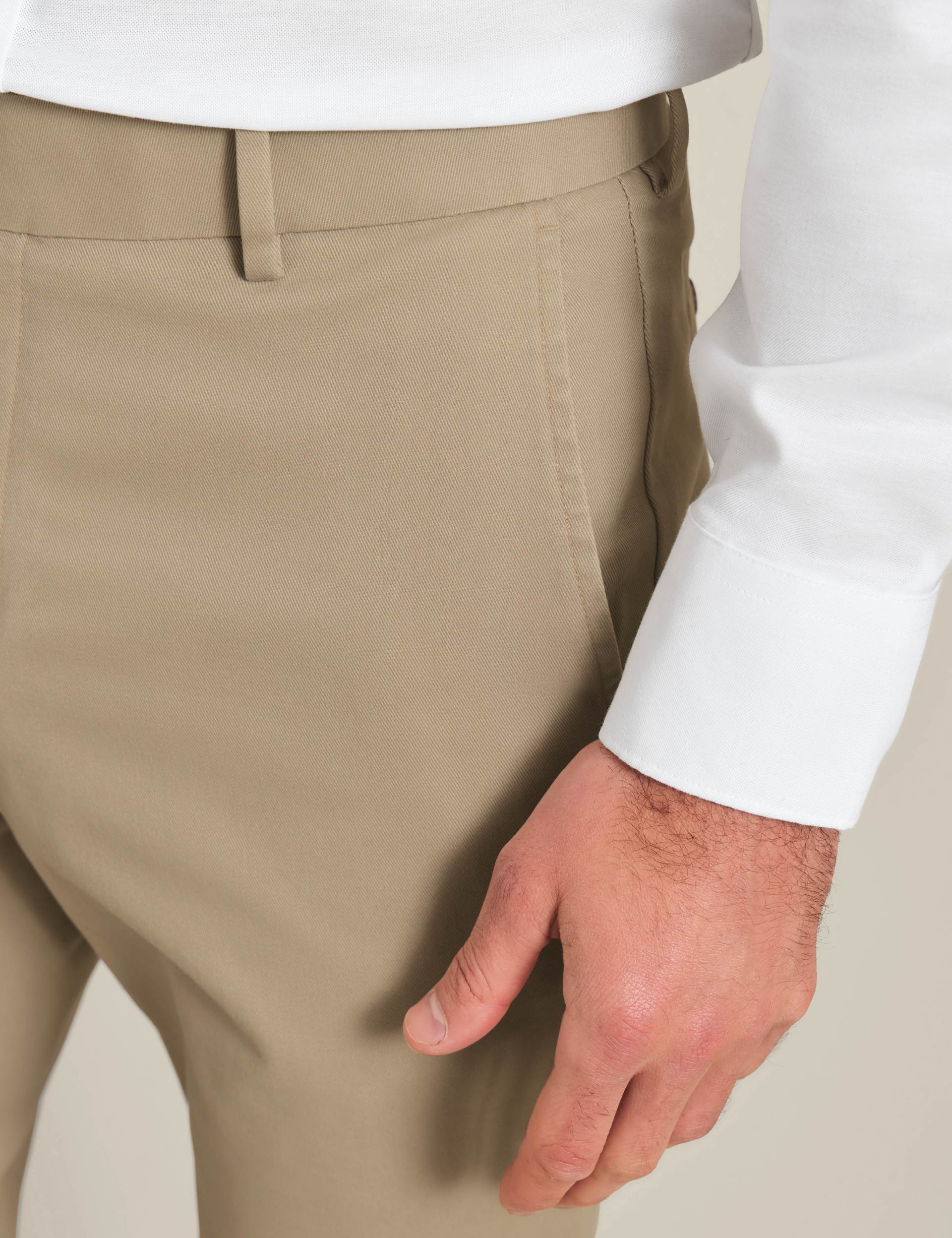 Taupe Slim Fit Ultimate non-iron Chino 4
